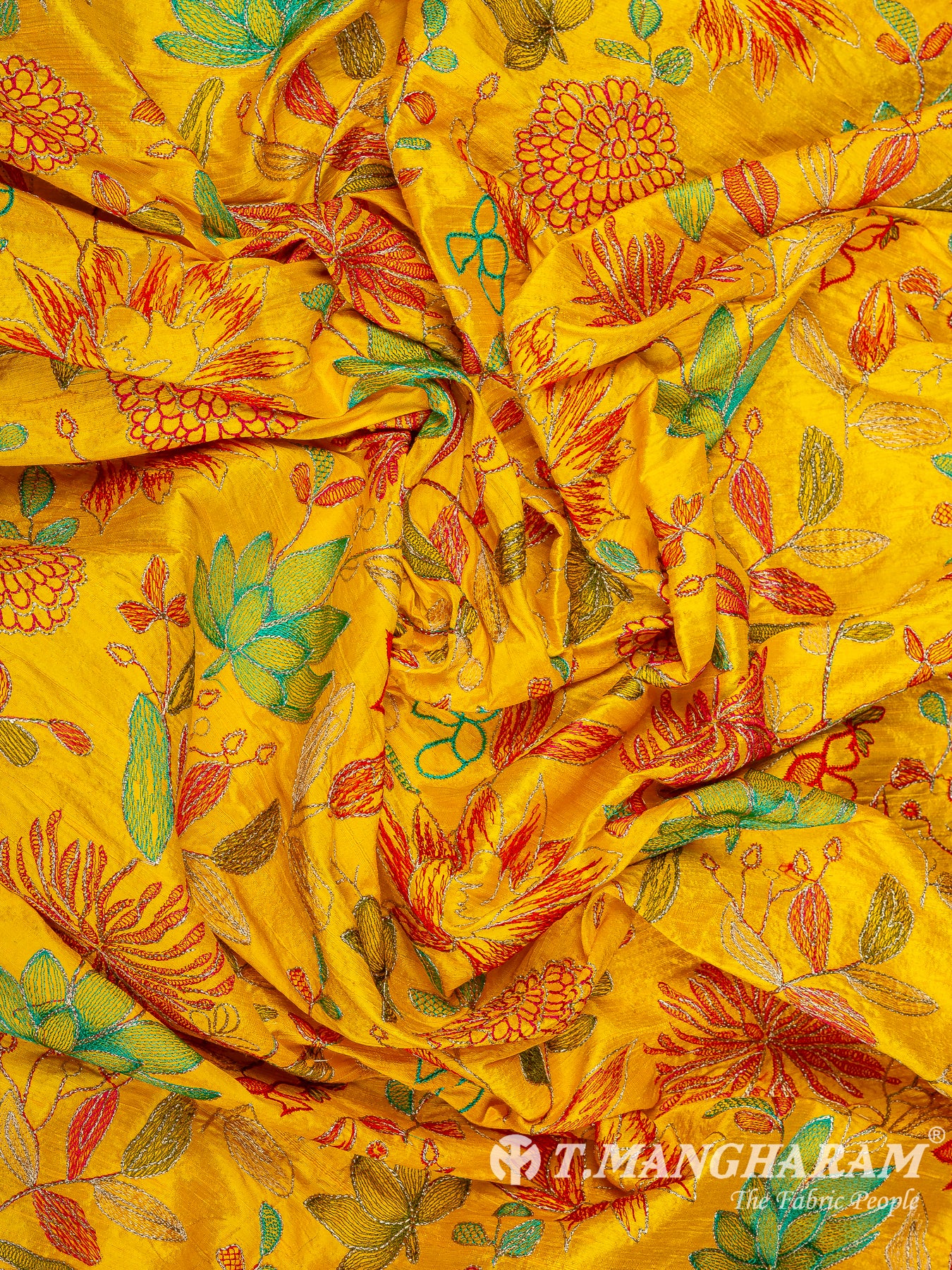 Yellow Raw Silk Fabric - EB11307