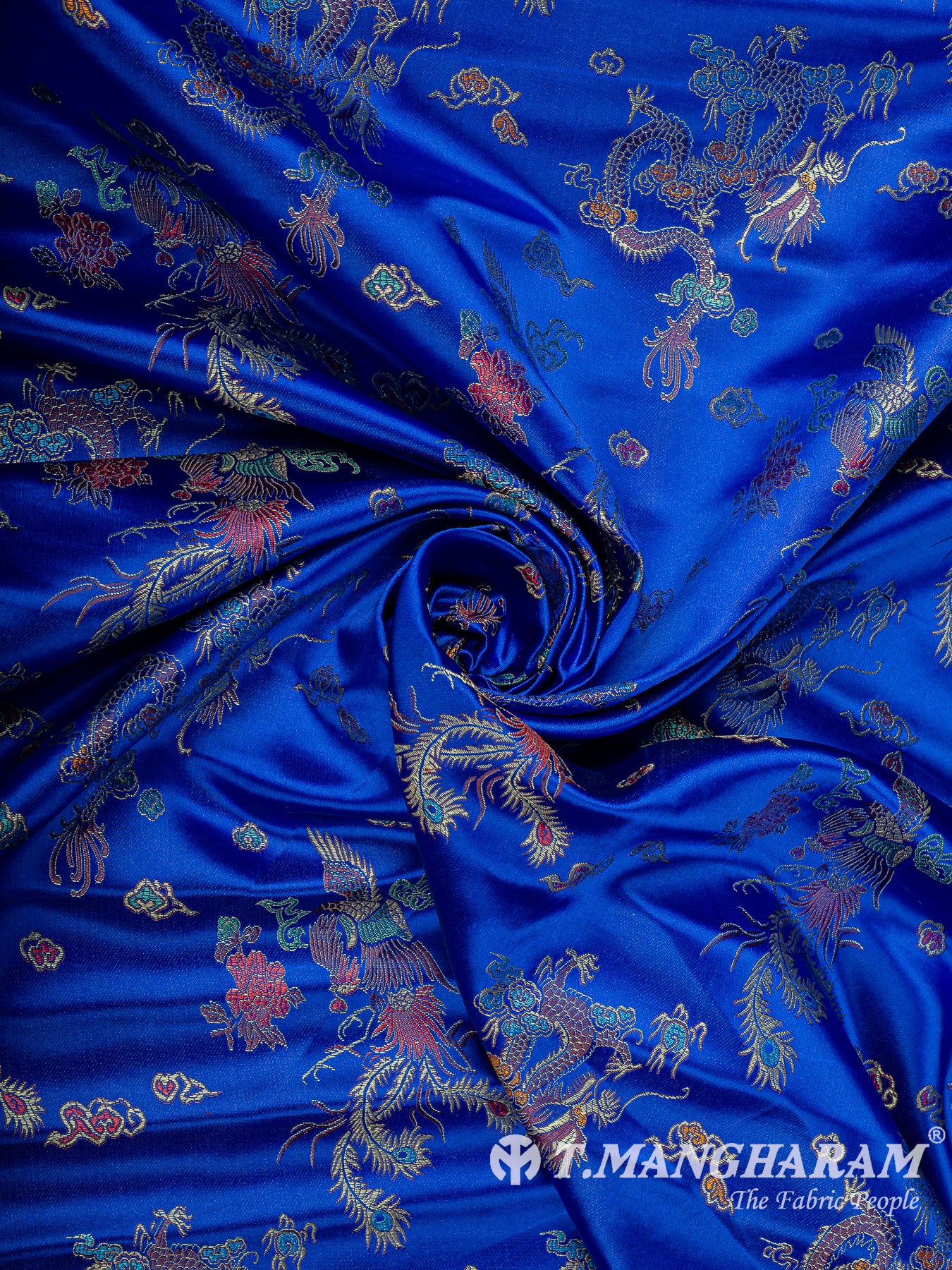 Blue Satin Fabric - EC15046