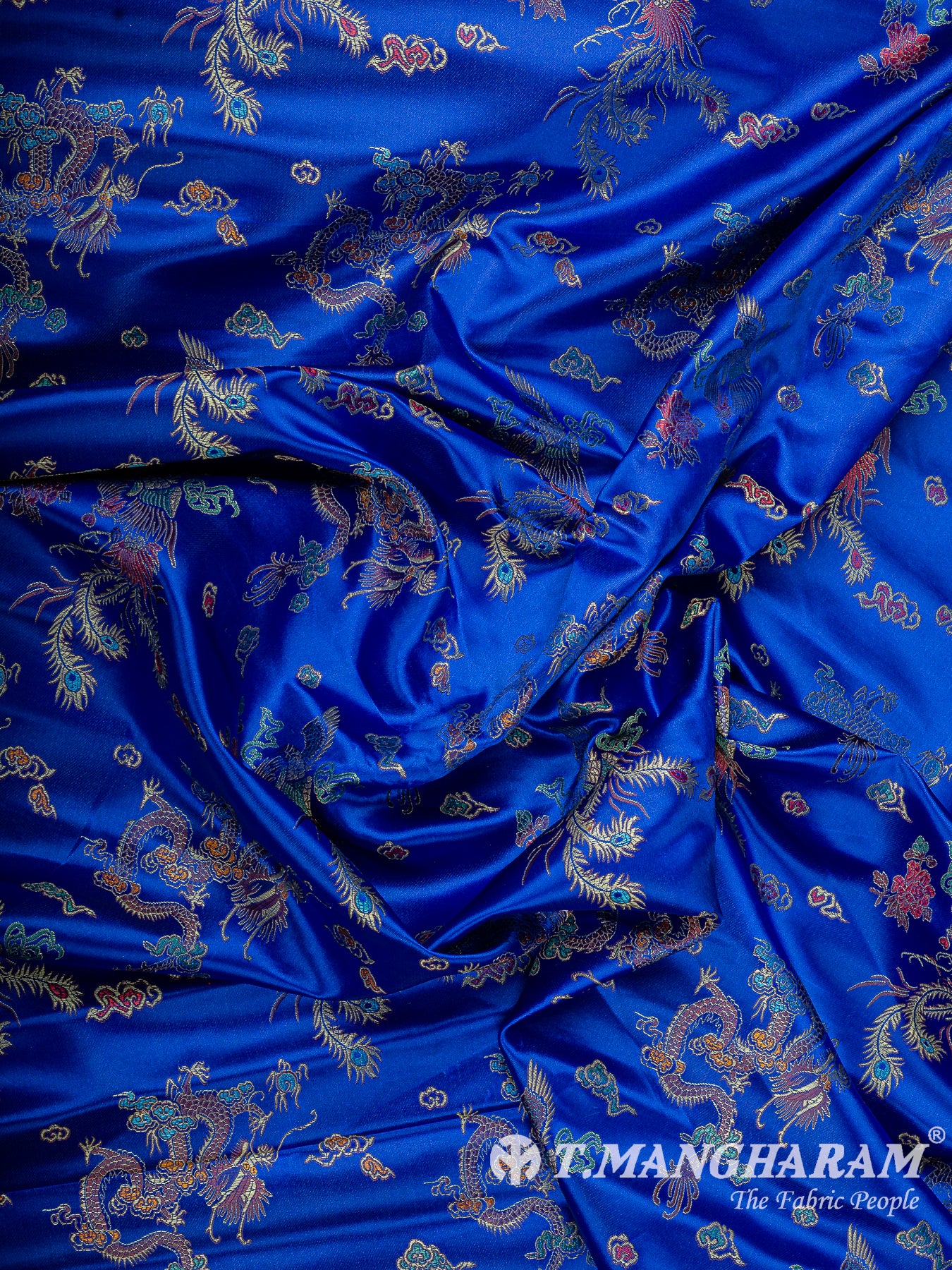 Blue Satin Fabric - EC15046