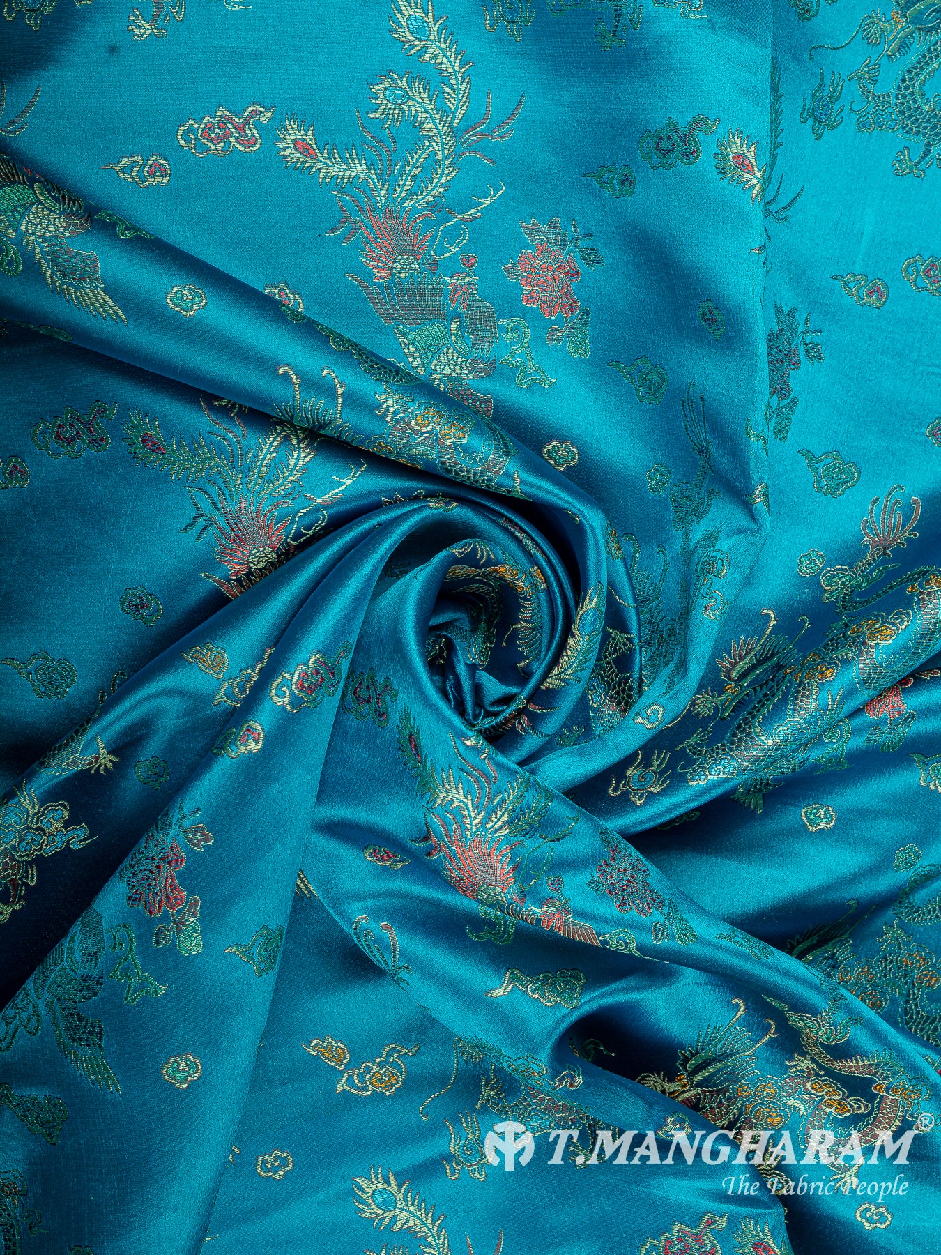 Blue Satin Fabric - EC15043