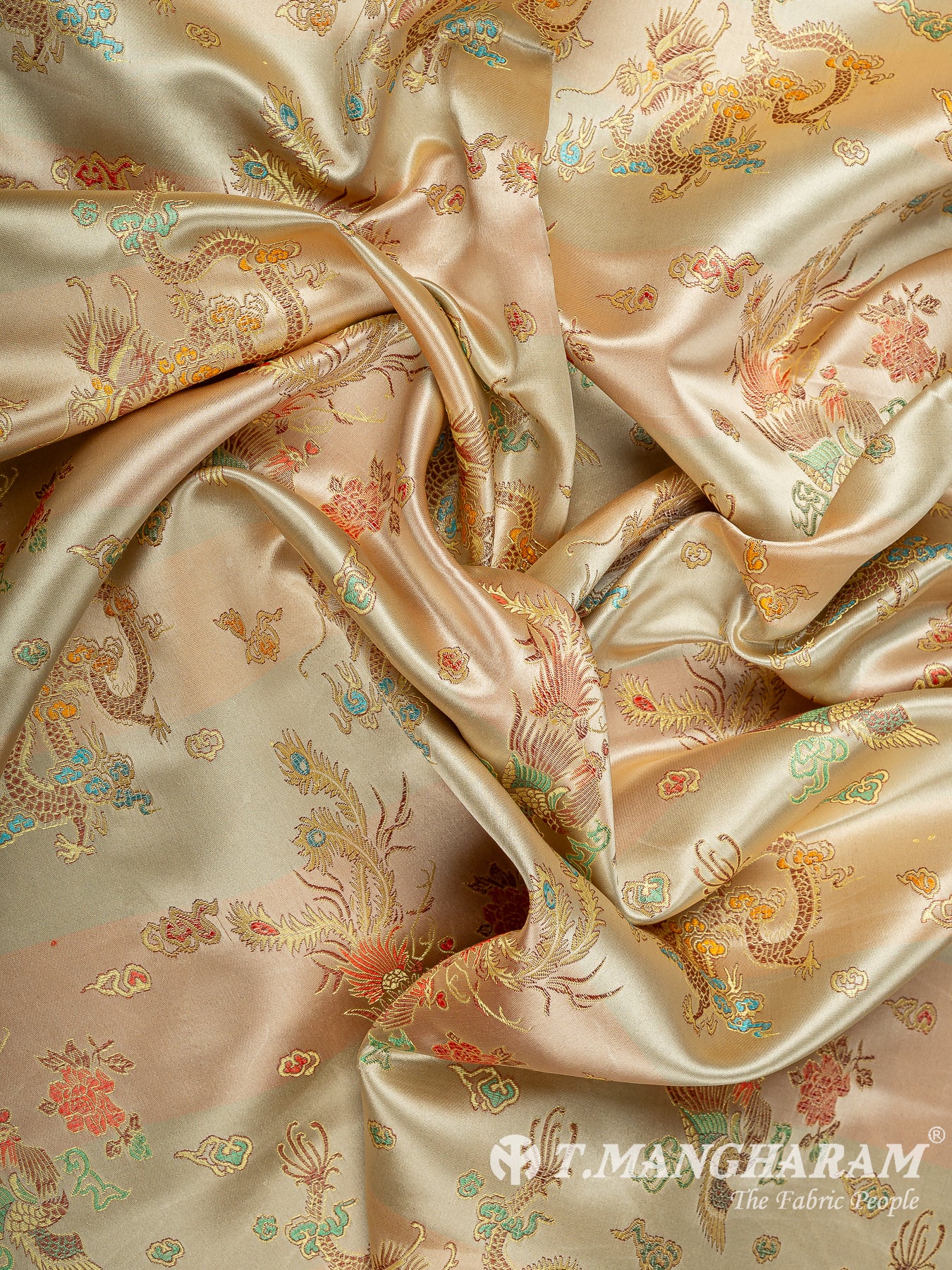 Cream Satin Fabric - EC15040