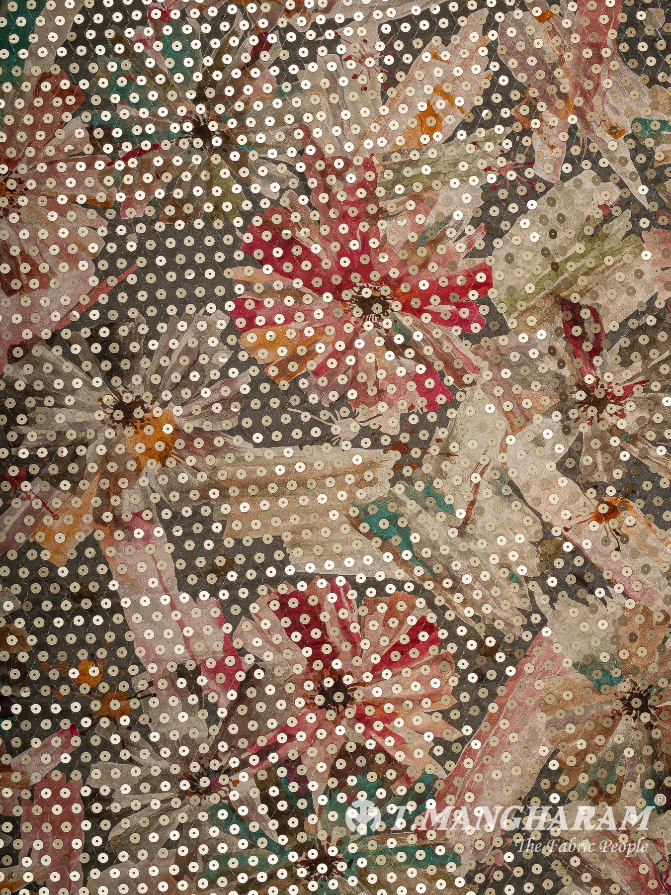 Green Chinon Silk Fabric - EB11334