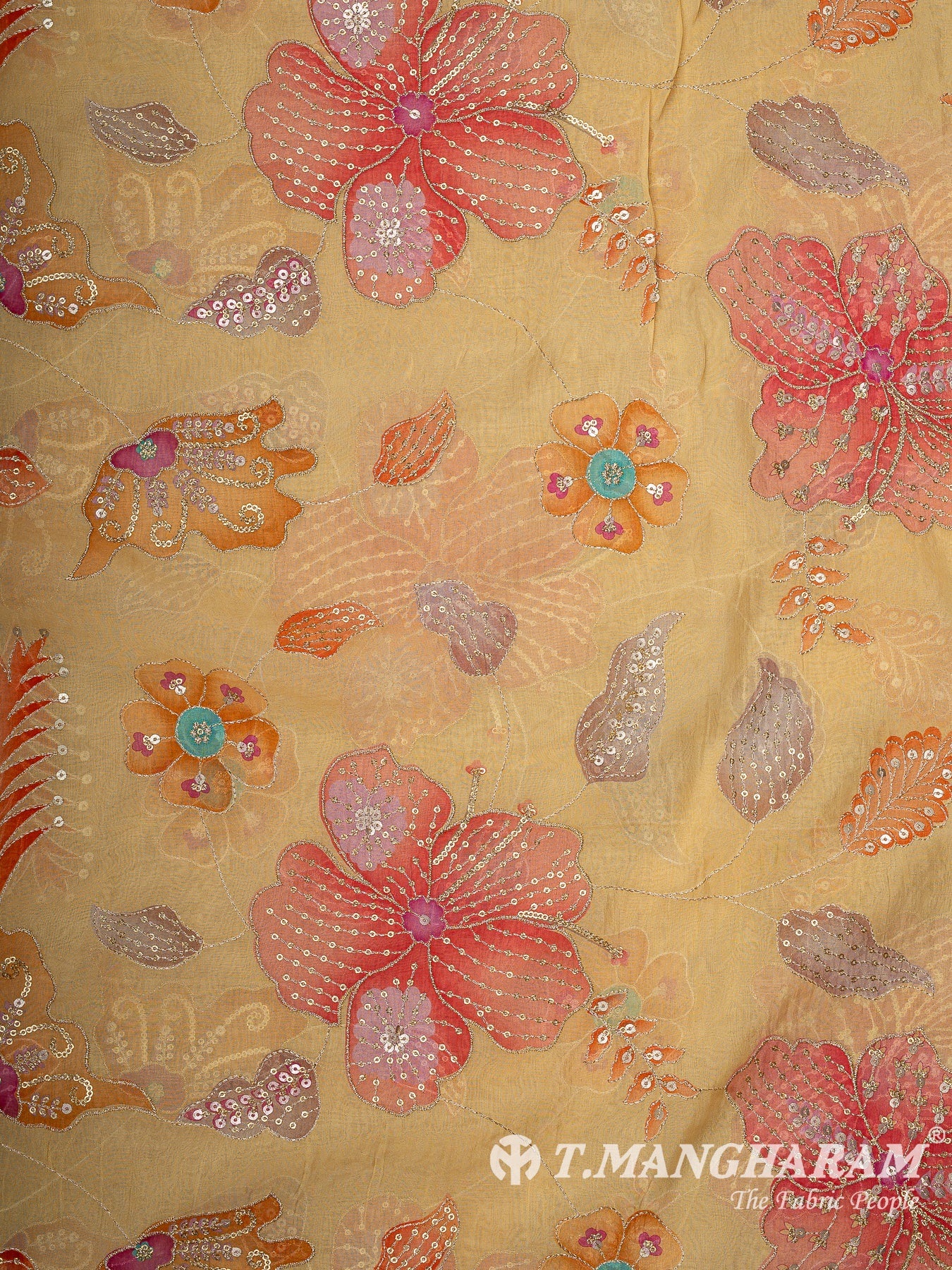 Yellow Organza Fabric - EB11224