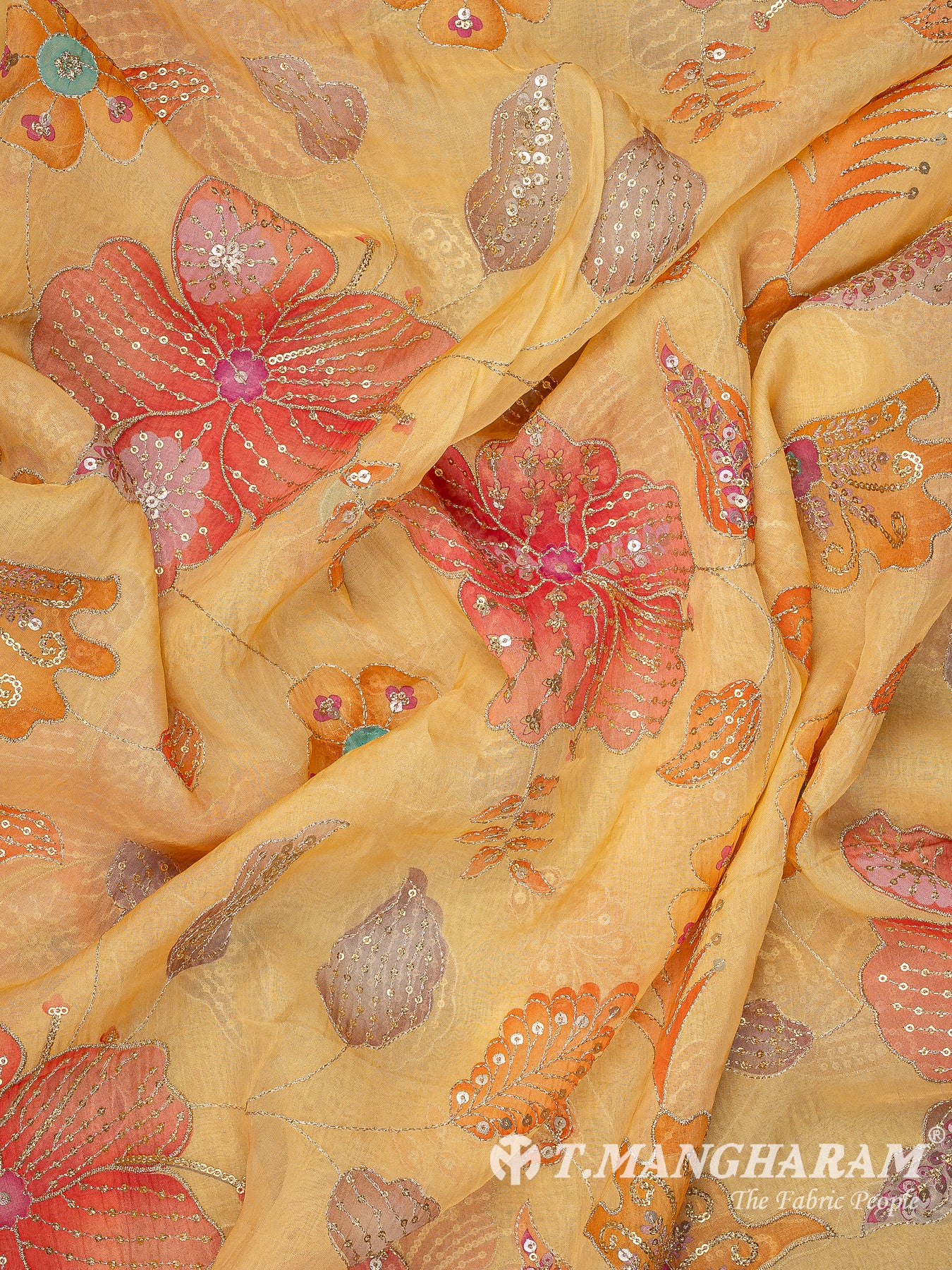 Yellow Organza Fabric - EB11224