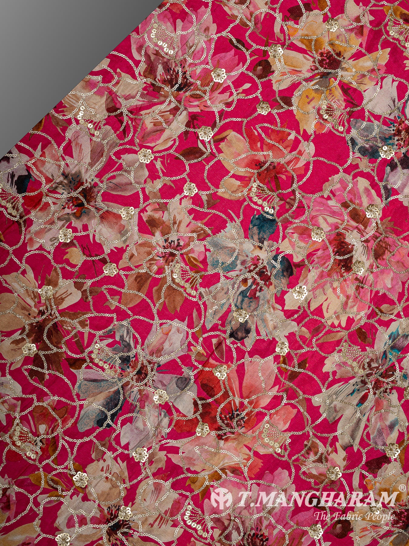 Pink Chinon Silk Fabric - EB11337