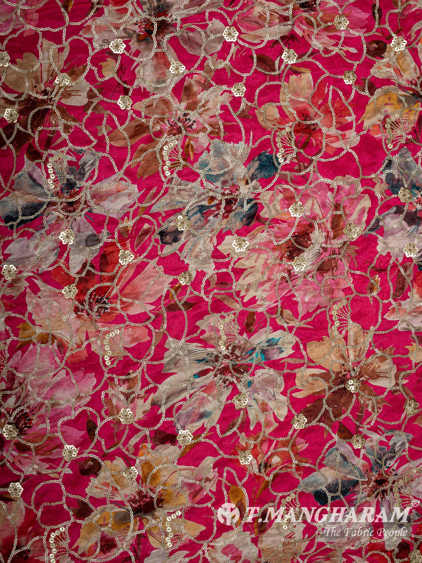Pink Chinon Silk Fabric - EB11337