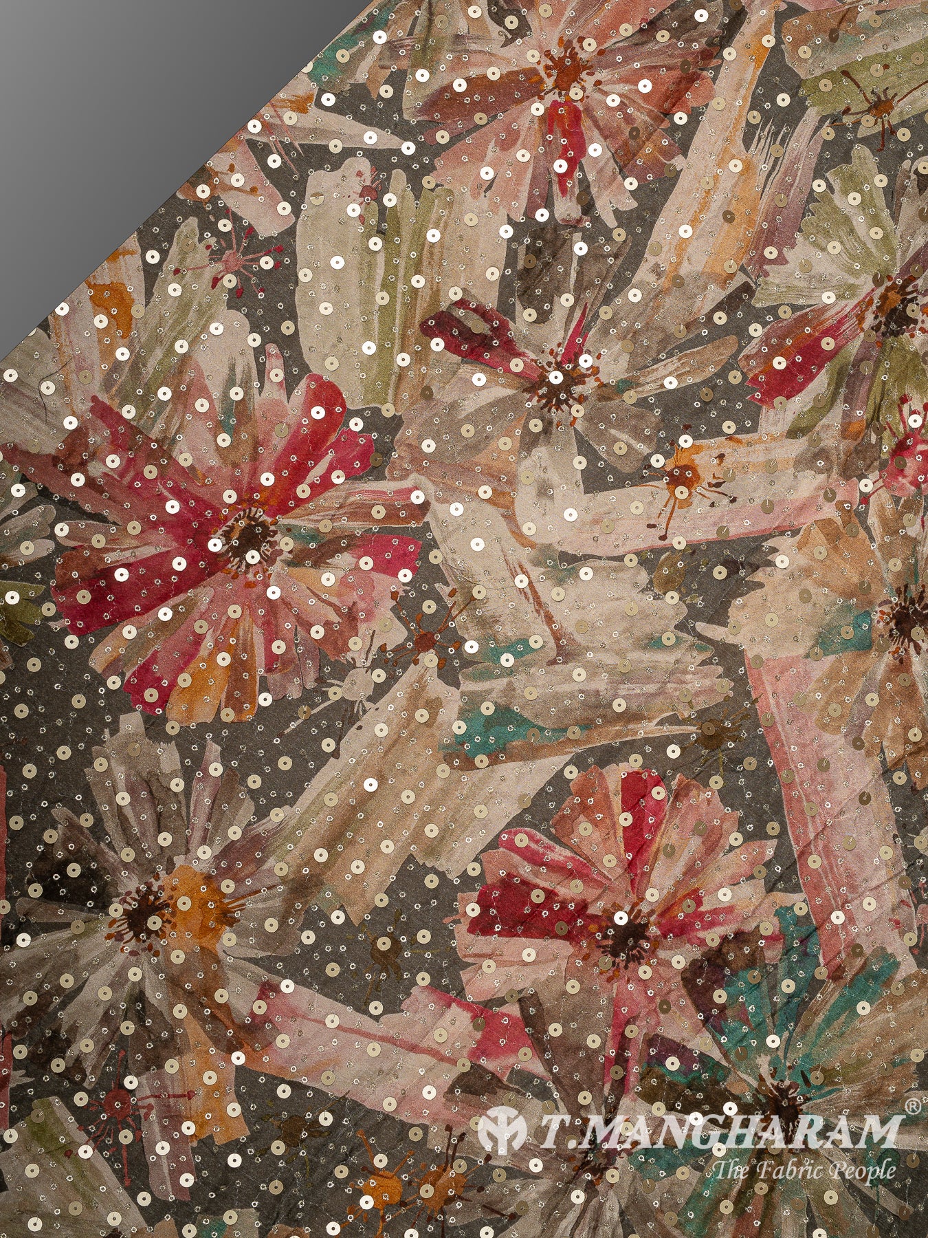 Green Chinon Silk Fabric - EB11332