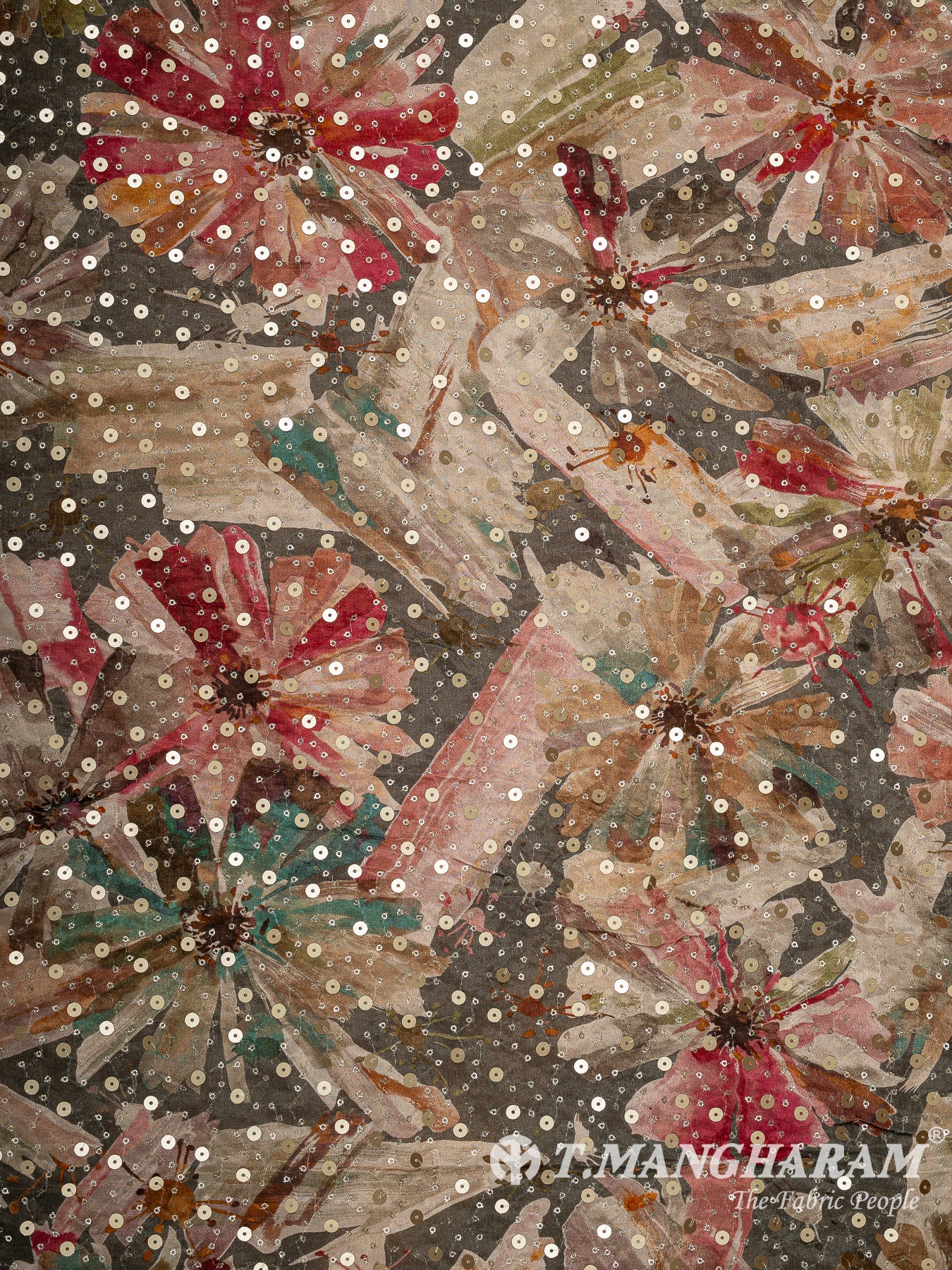 Green Chinon Silk Fabric - EB11332