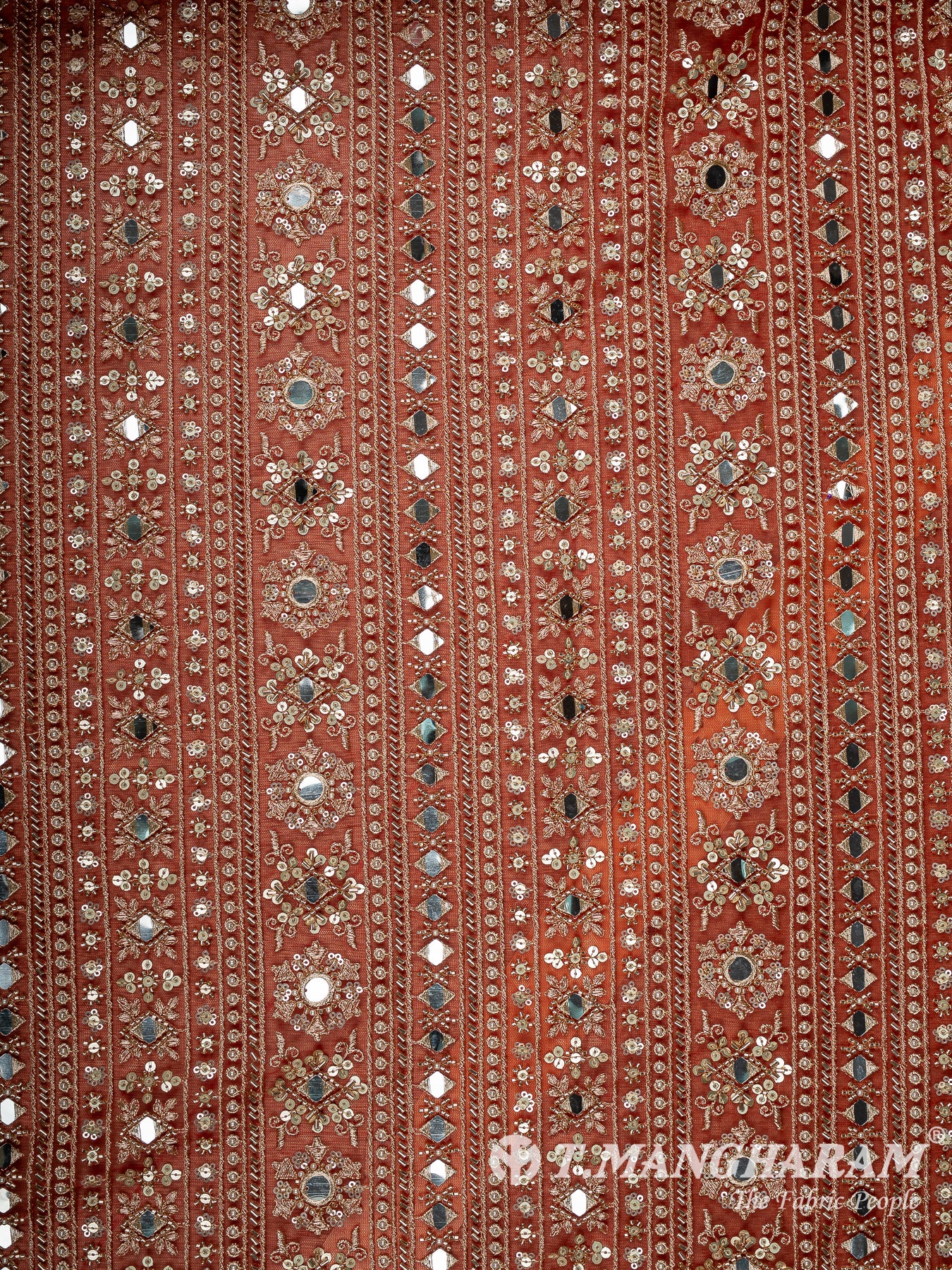 Red Fancy Net Fabric - EB11494