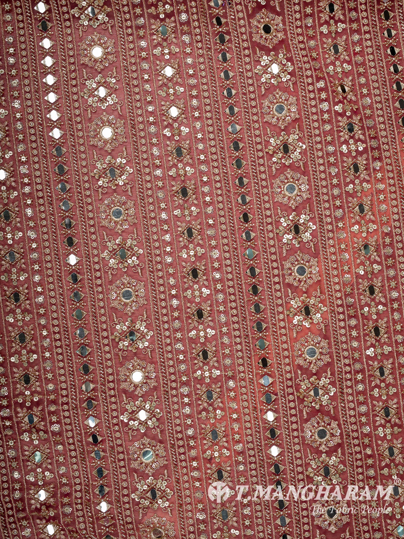 Rani Pink Fancy Net Fabric - EB11493