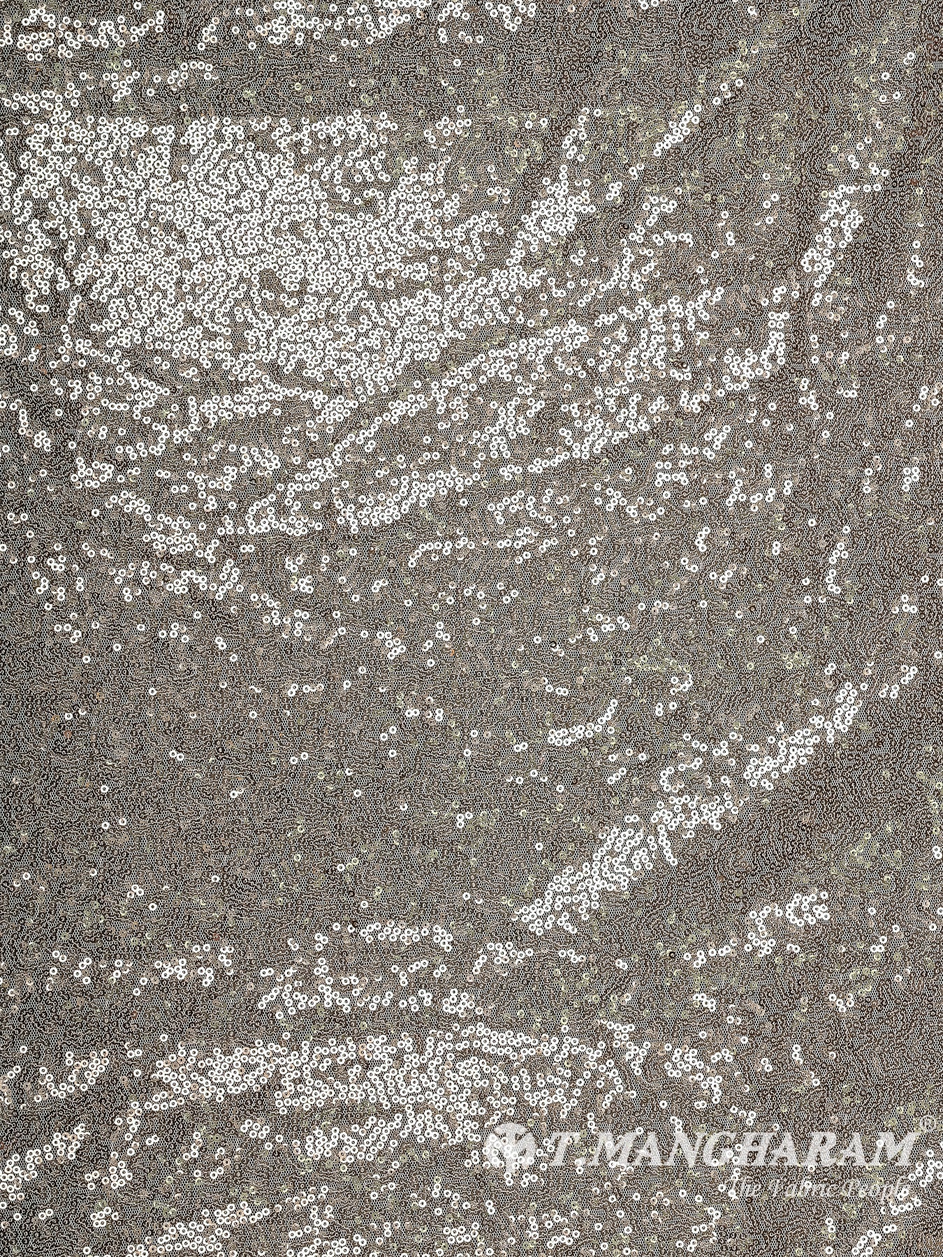 Cream Sequin Net Fabric - EB11634