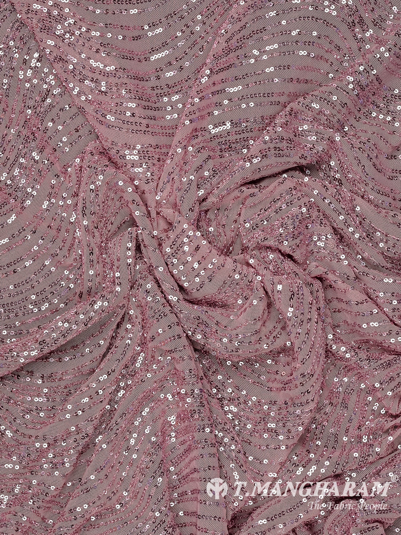 Pink Sequin Net Fabric - EB11639