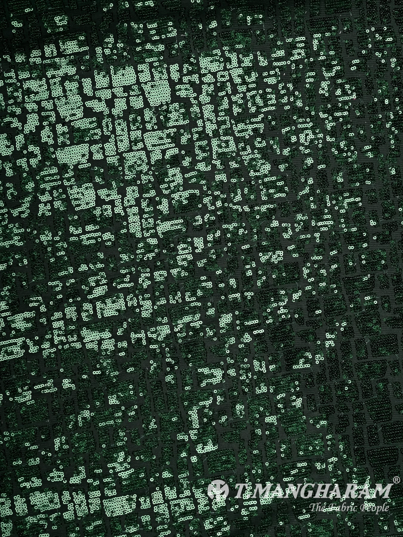 Green Sequin Net Fabric - EB11635