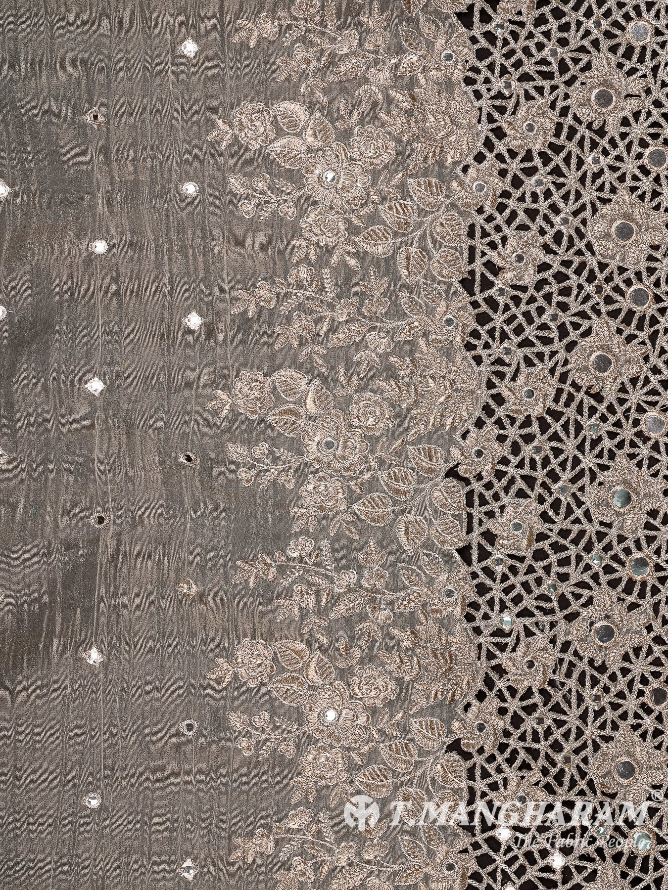 Biege Crushed Tissue Fabric - EB10966