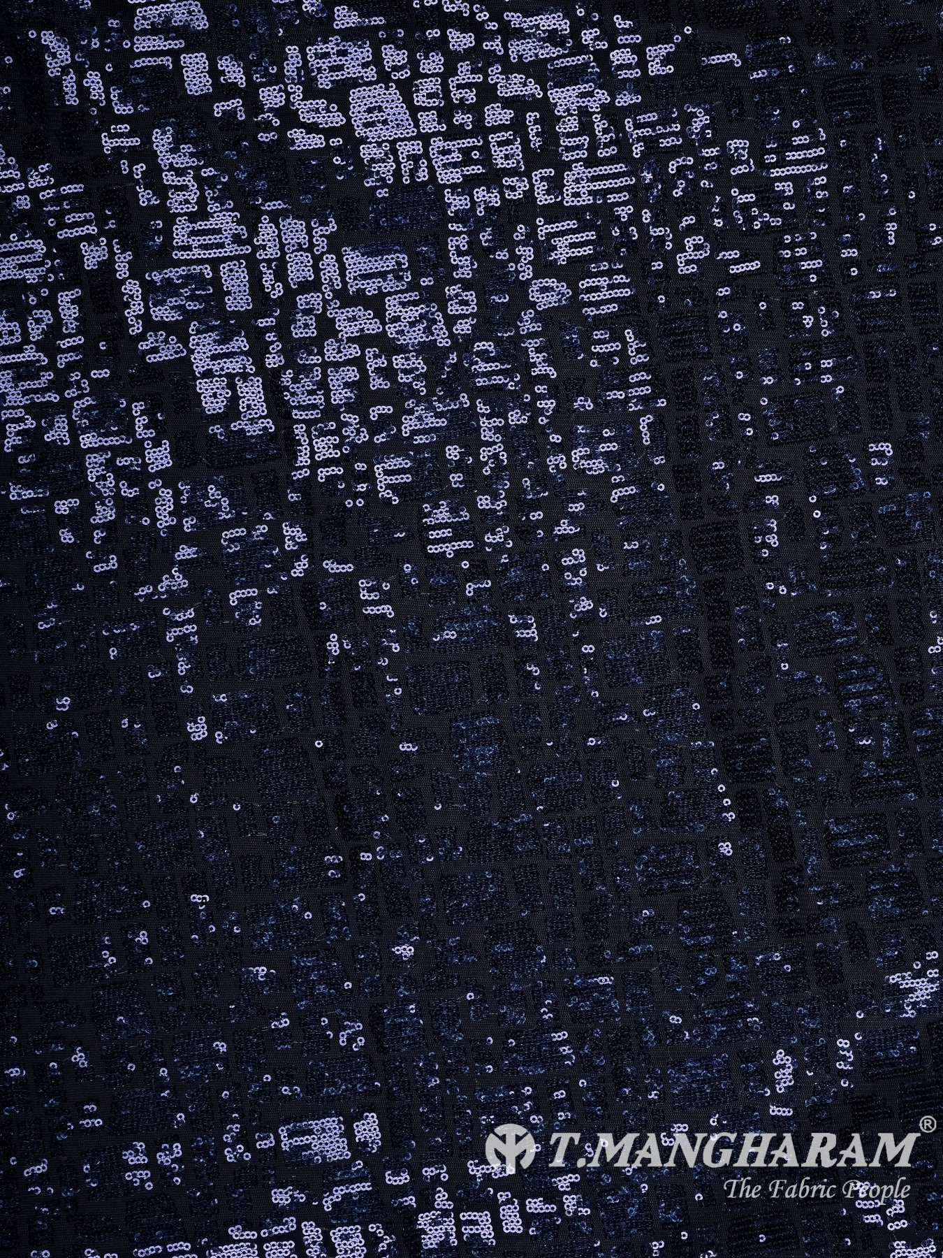 Blue Sequin Net Fabric - EB11637
