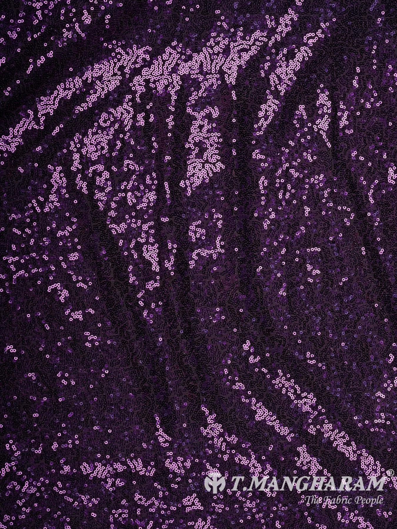 Purple Sequin Net Fabric - EB11633