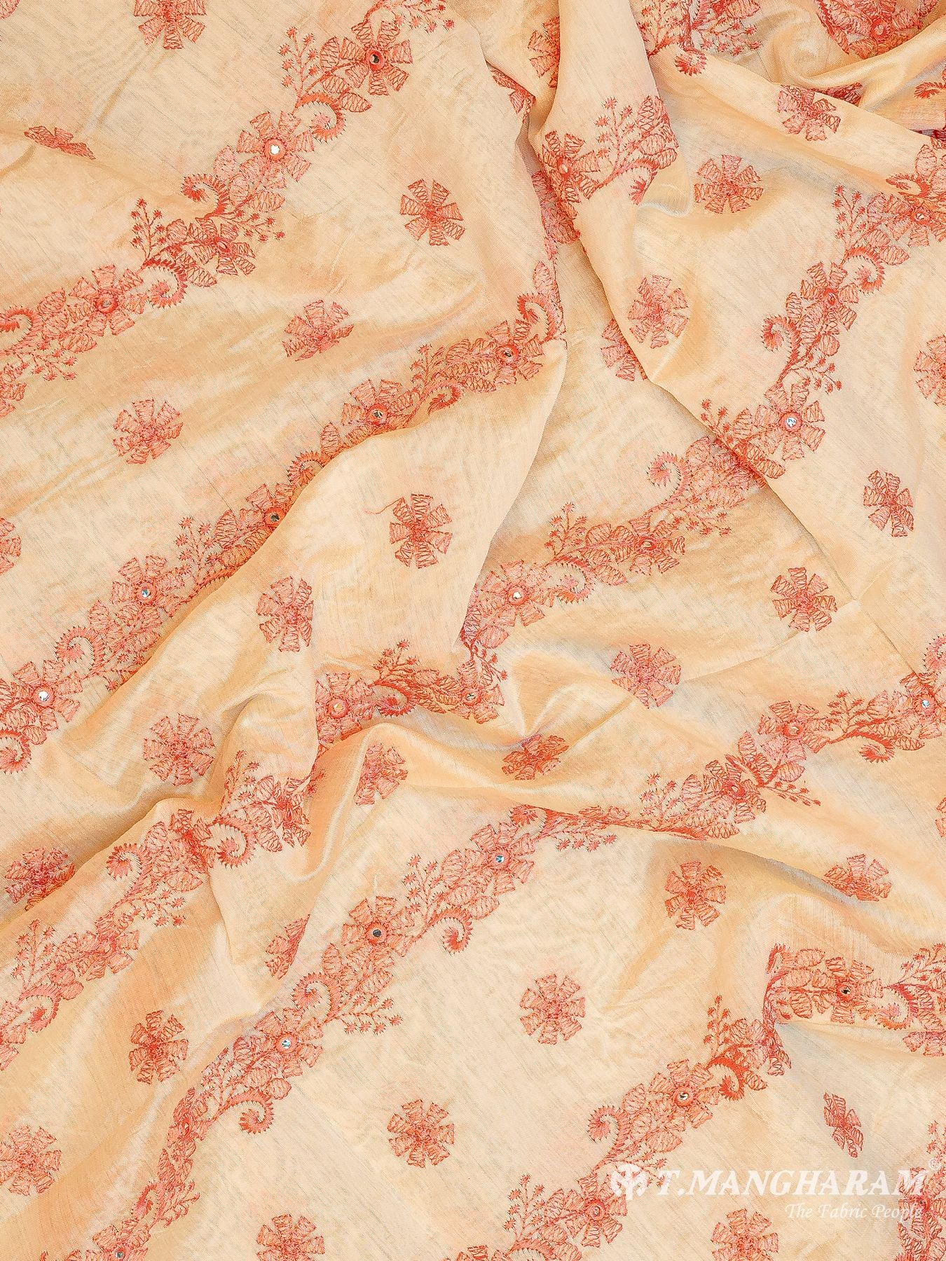 Peach Cotton Chudidhar Fabric Set - EG2045