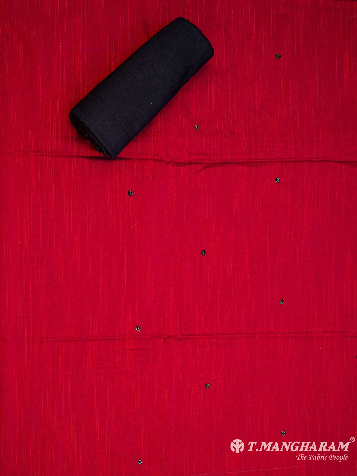 Red Cotton Chudidhar Fabric Set - EG2002