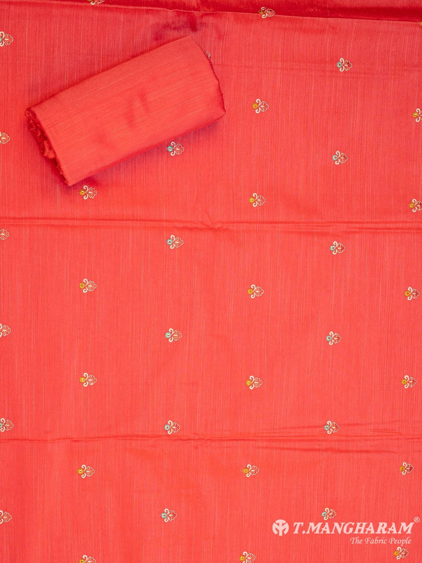 Peach Cotton Chudidhar Fabric Set - EG1999