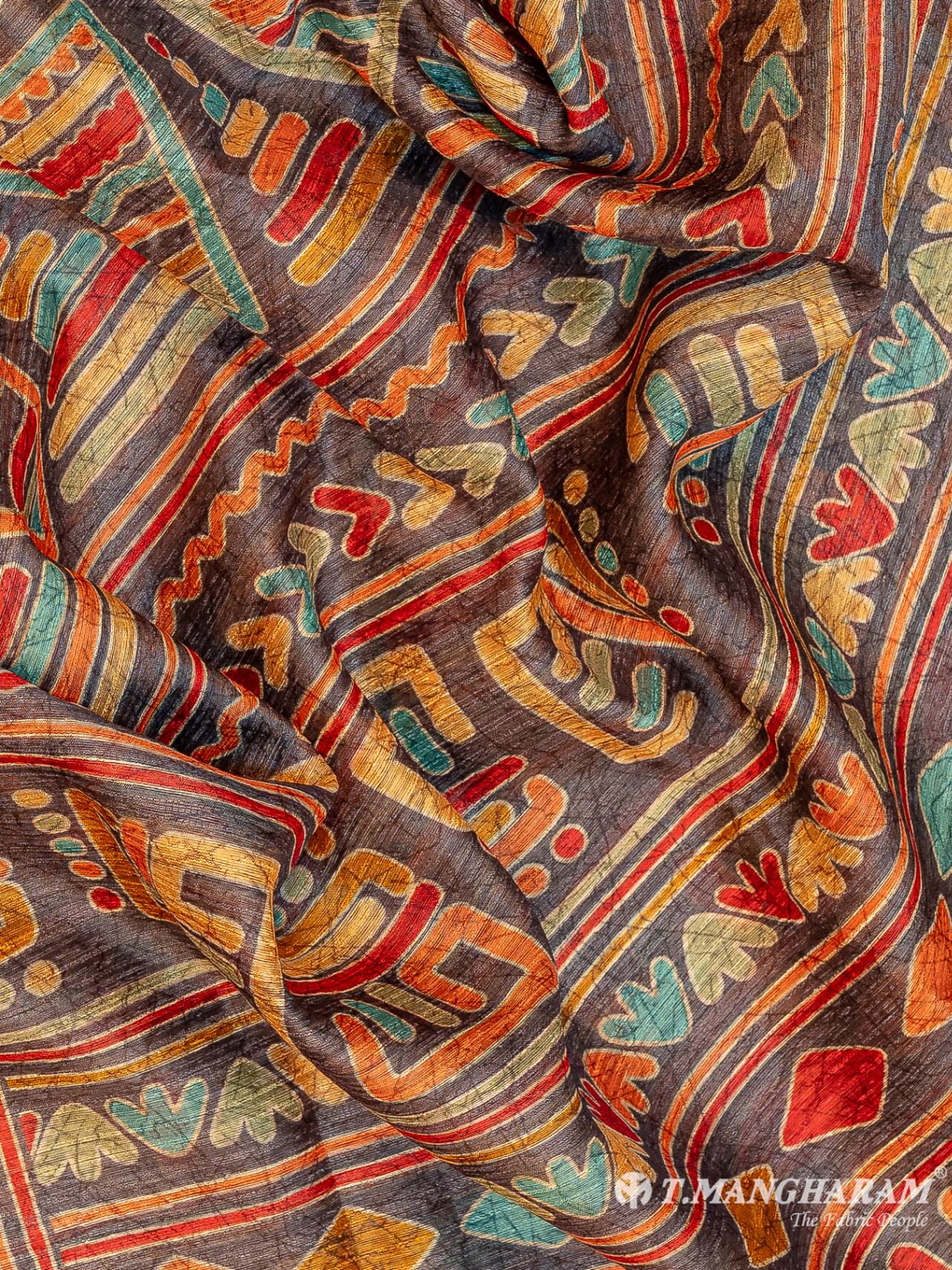 Grey Cotton Chudidhar Fabric Set - EG2018