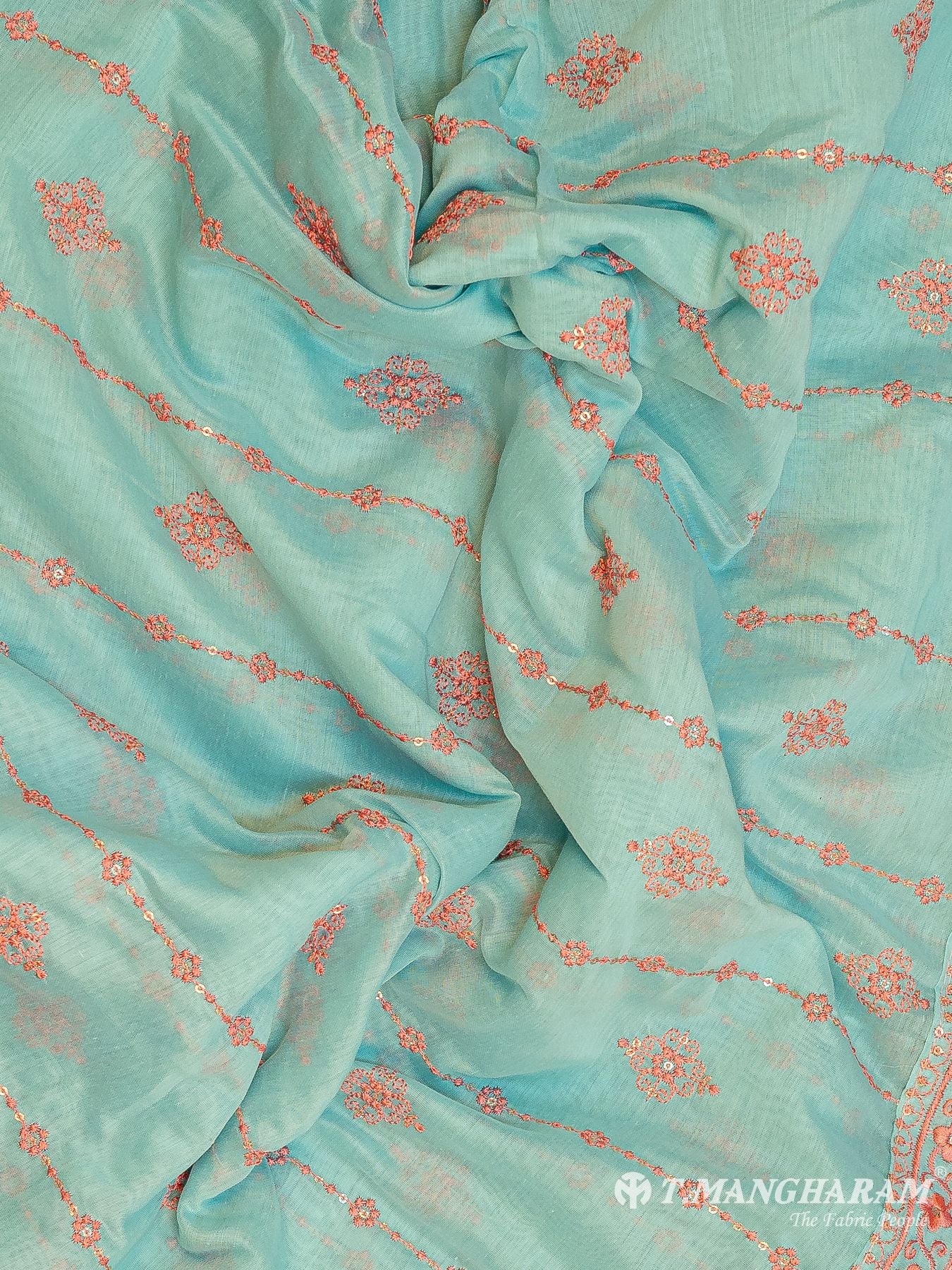 Peach Cotton Chudidhar Fabric Set - EG2046