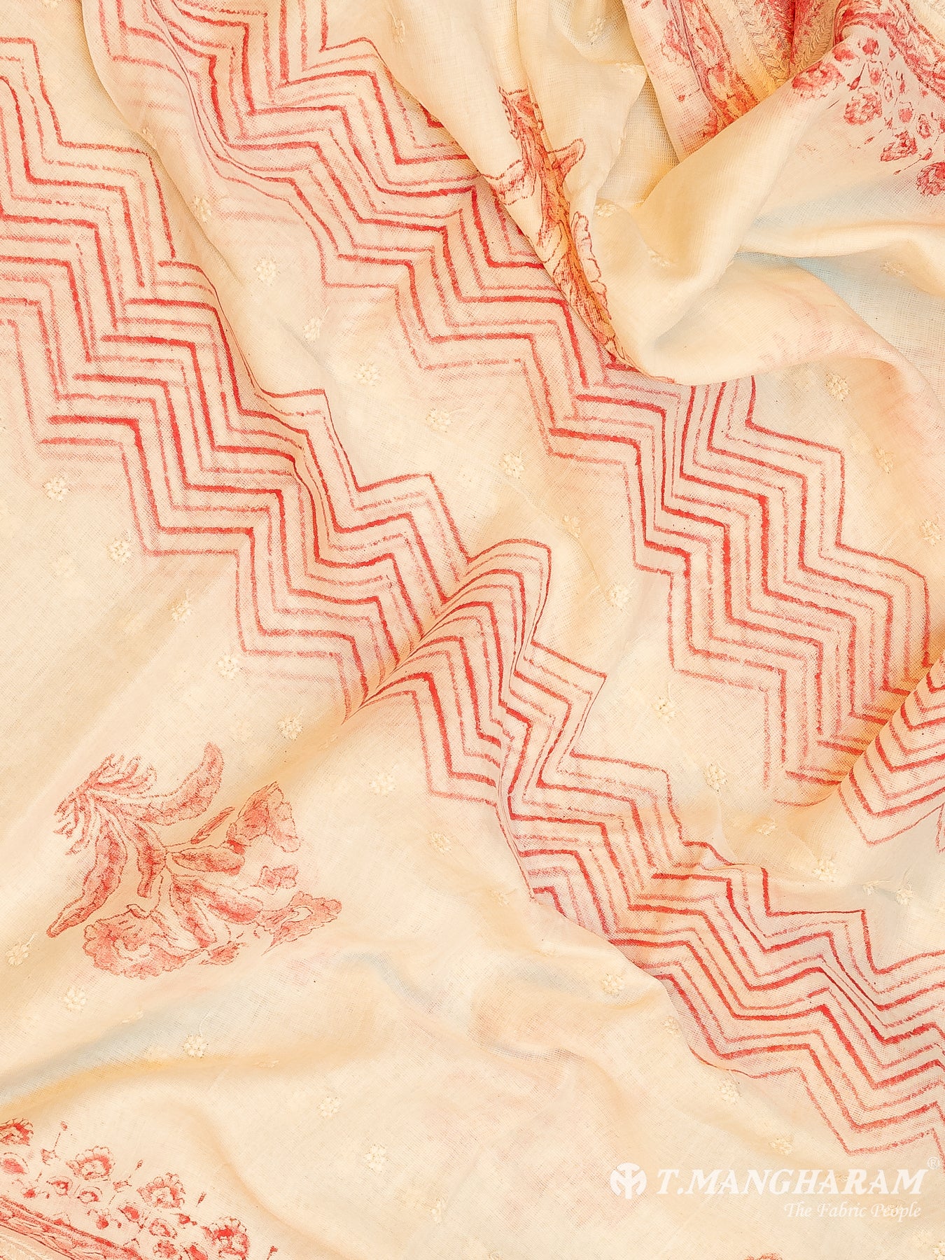 Orange Cotton Chudidhar Fabric Set - EF1703