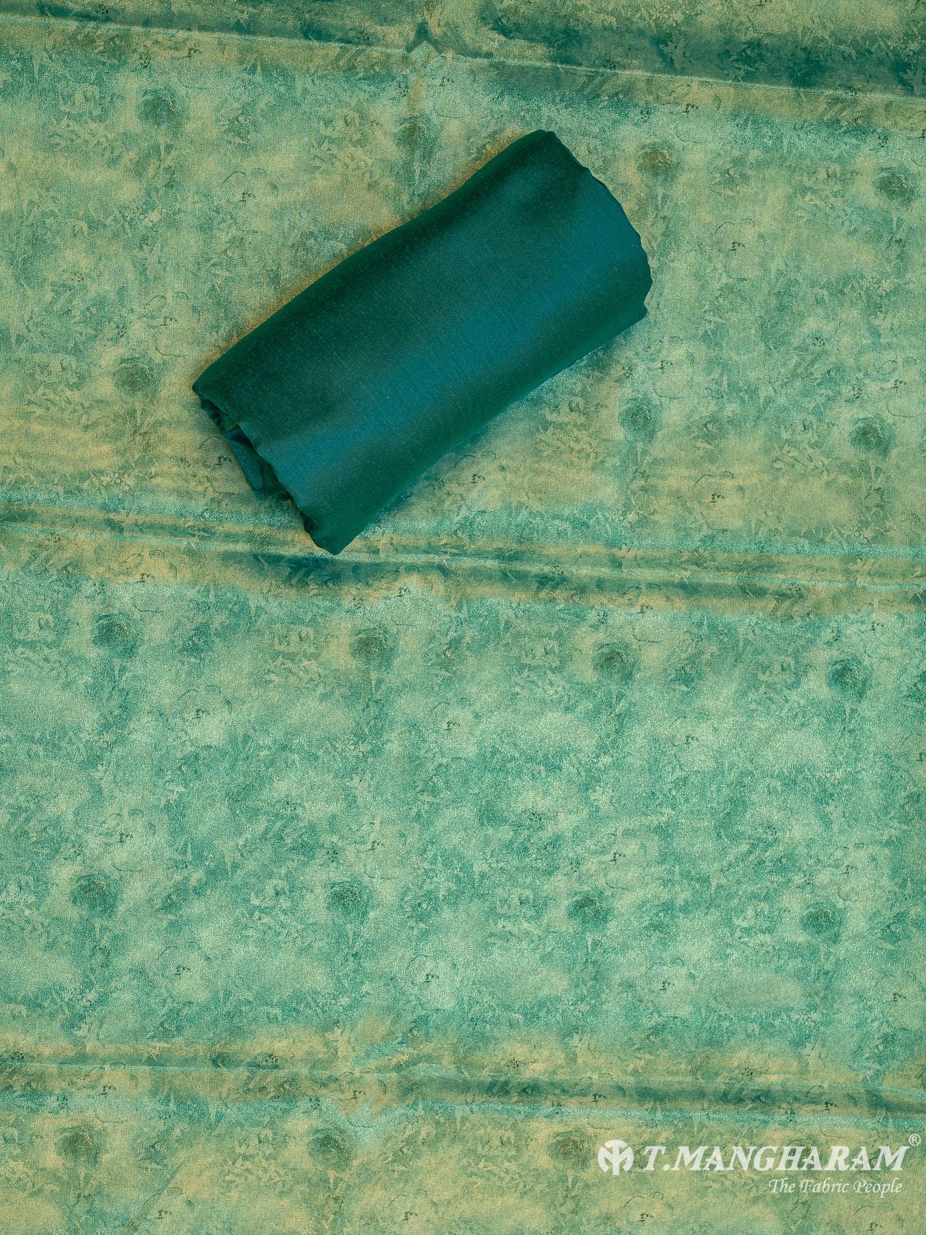 Green Cotton Chudidhar Fabric Set - EG2003