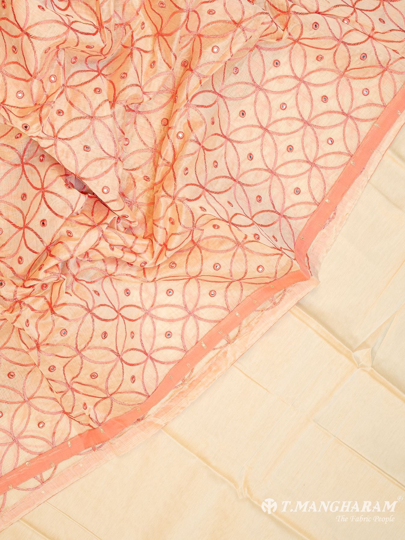 Peach Cotton Chudidhar Fabric Set - EG2044