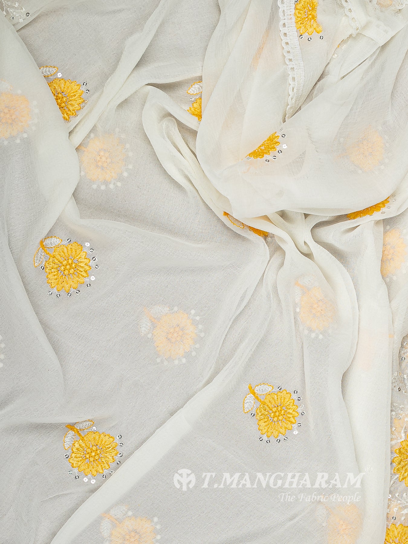 Yellow Cotton Chudidhar Fabric Set - EG2086