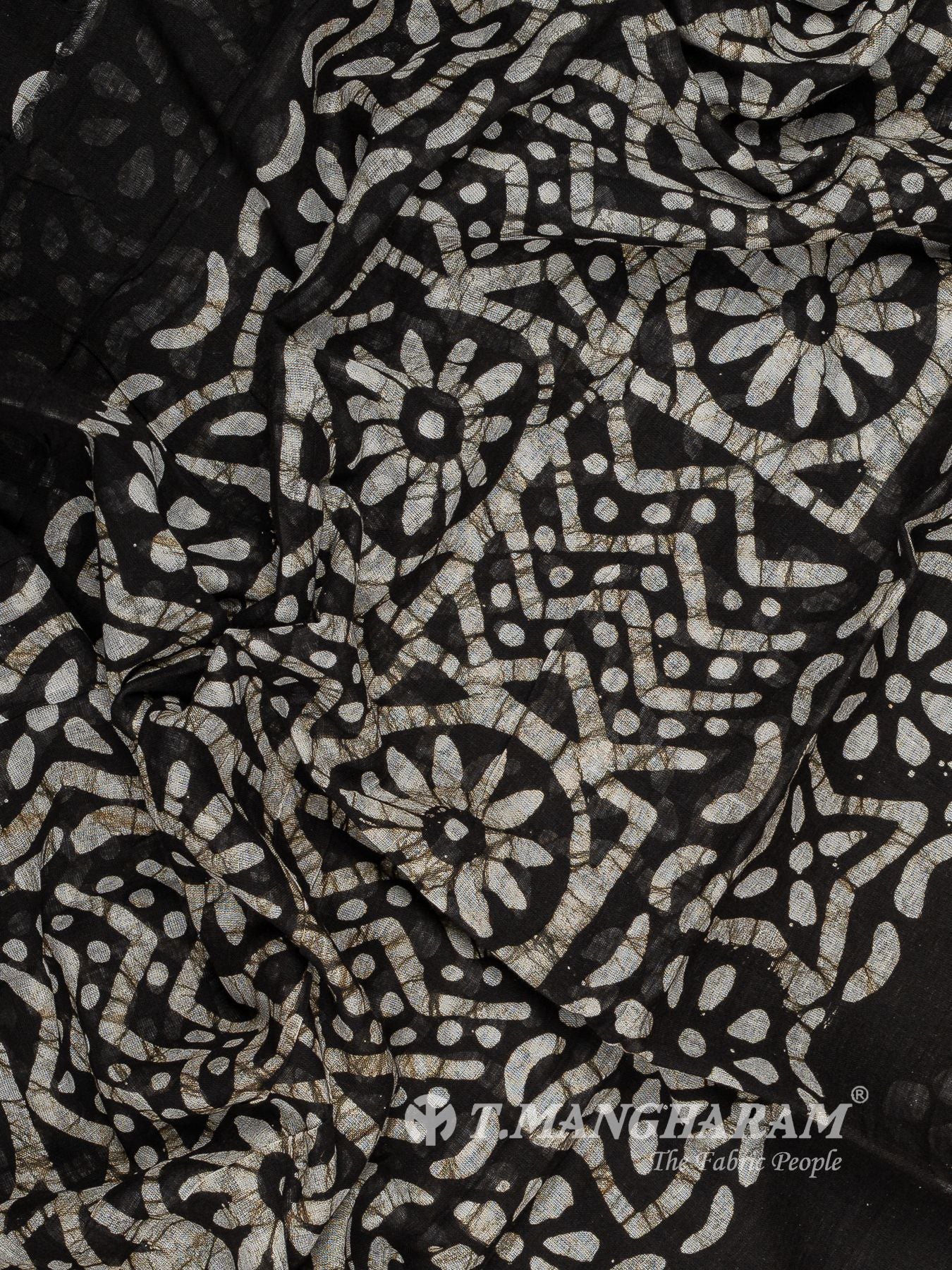 Black Cotton Chudidhar Fabric Set - EG2074