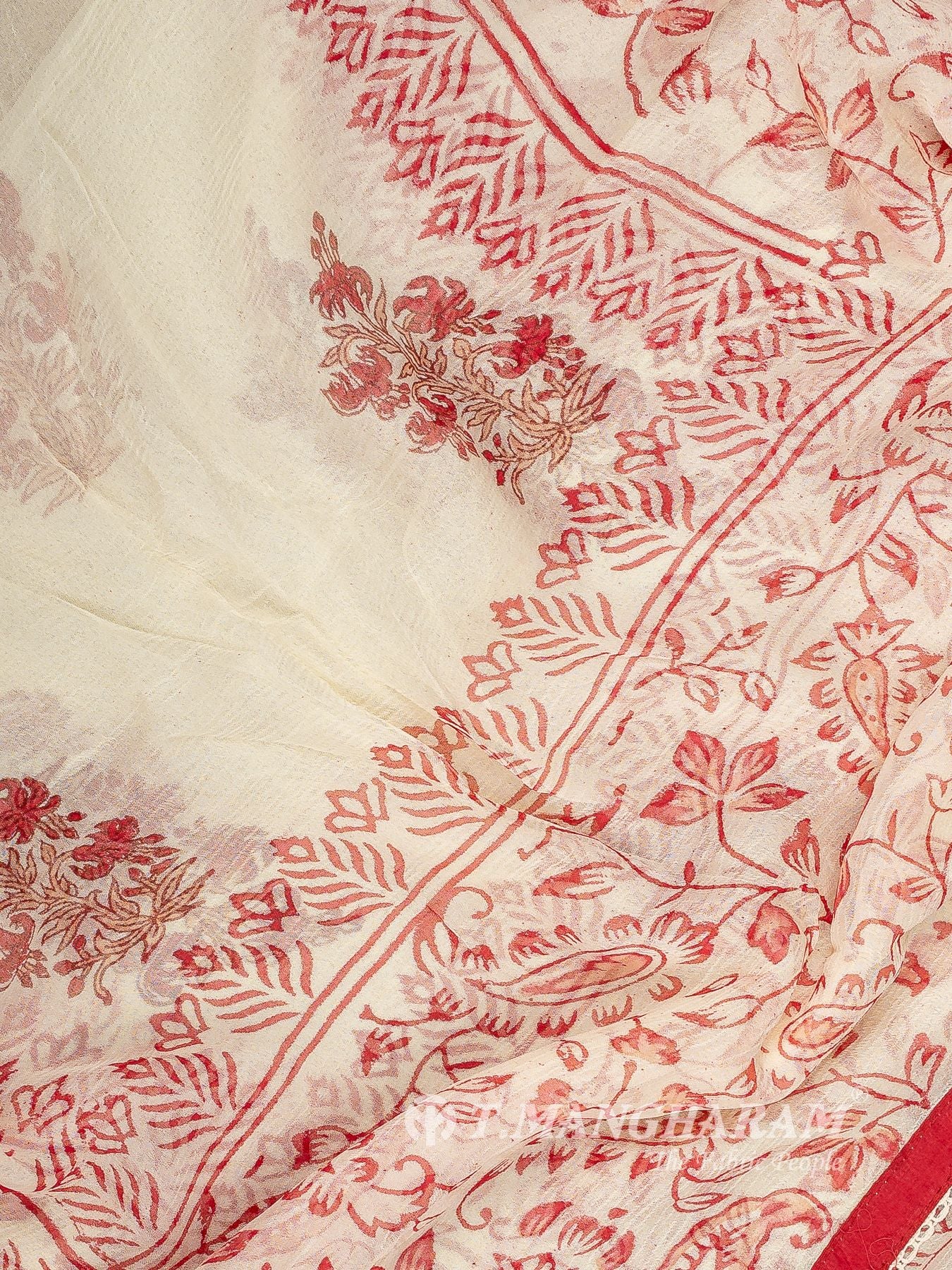 Red Cotton Chudidhar Fabric Set - EG2065