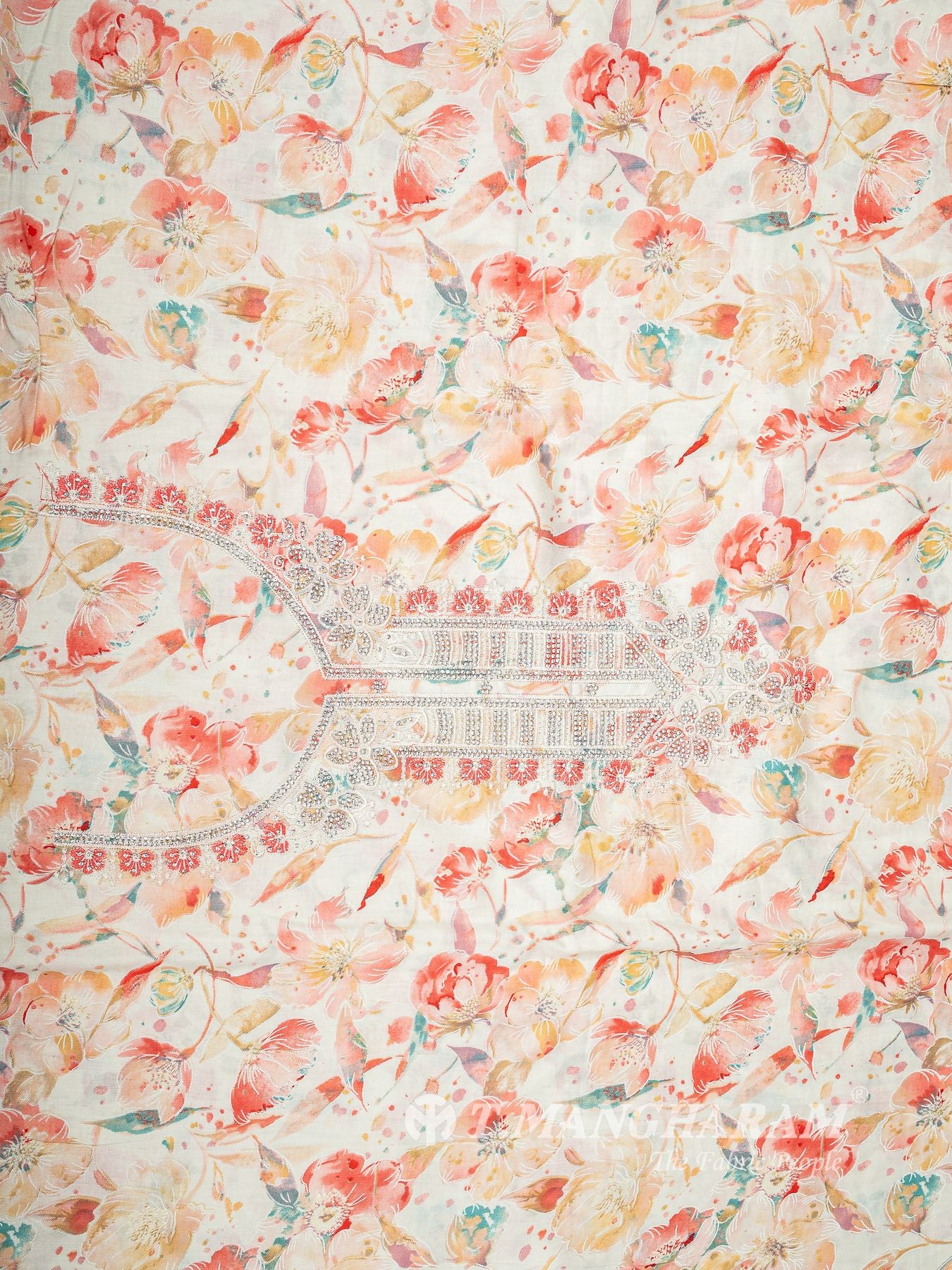 Cream Cotton Chudidhar Fabric Set - EG2081