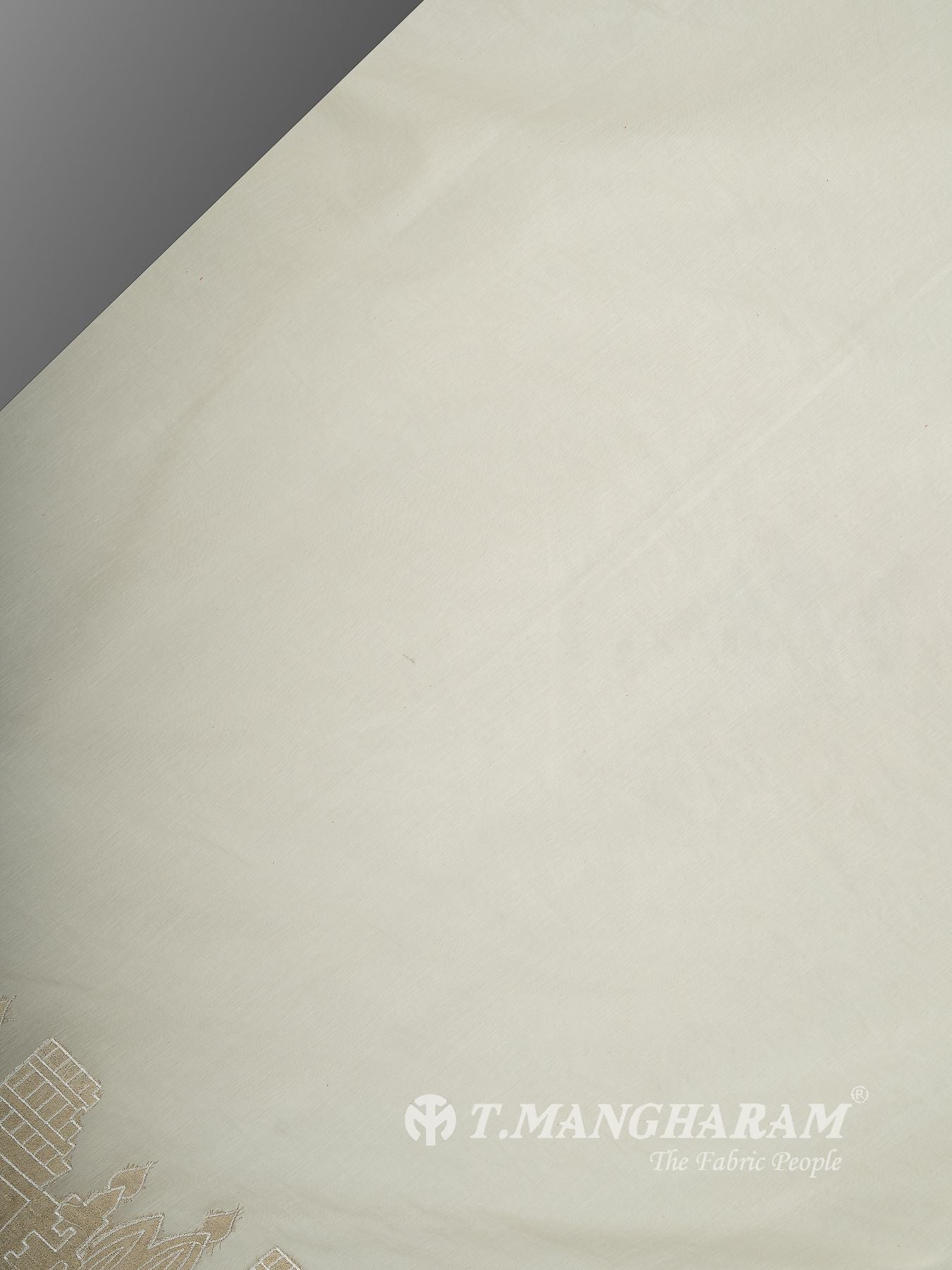 Cream Chanderi Cotton Fabric - EB10925