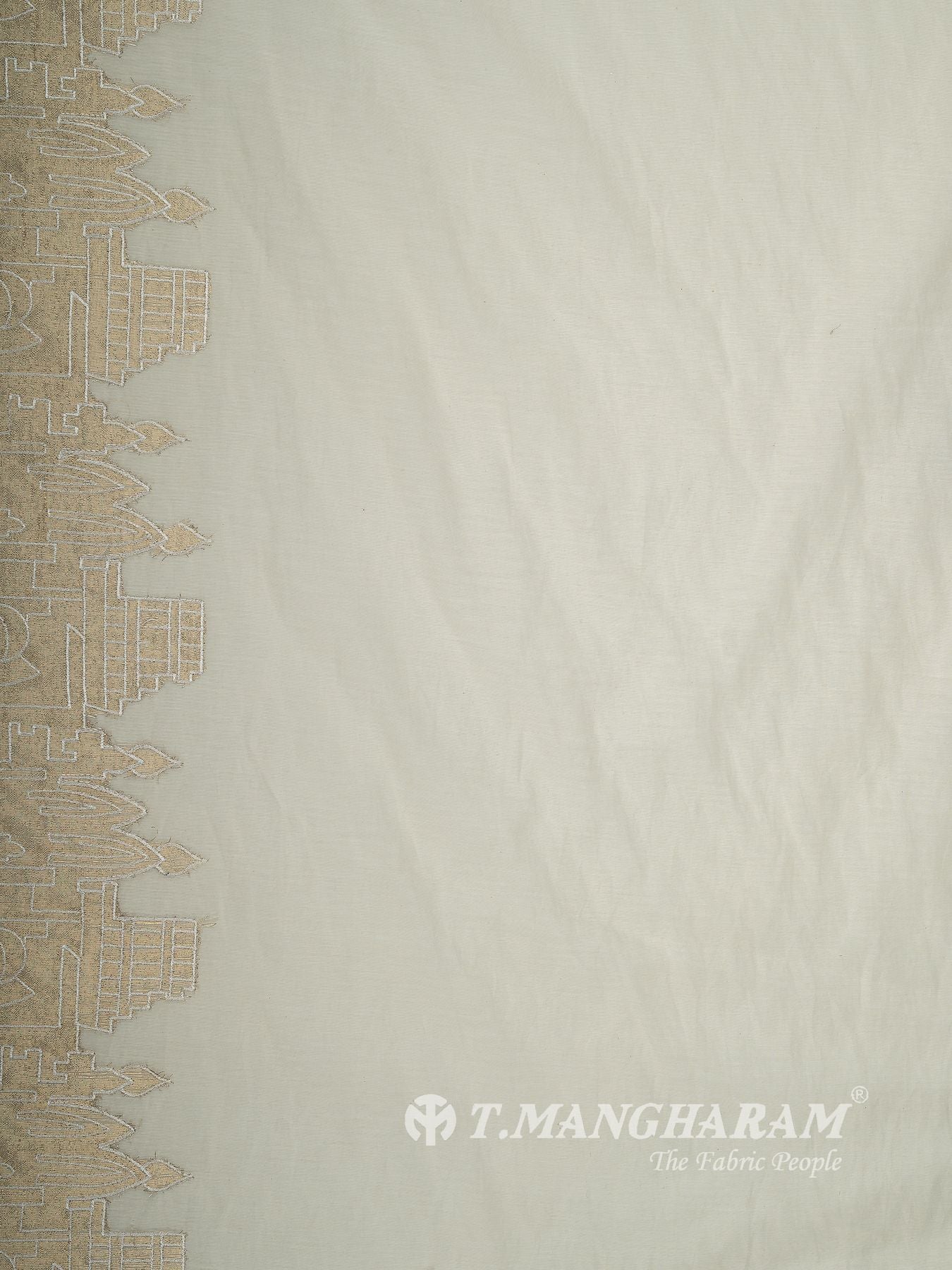 Cream Chanderi Cotton Fabric - EB10925