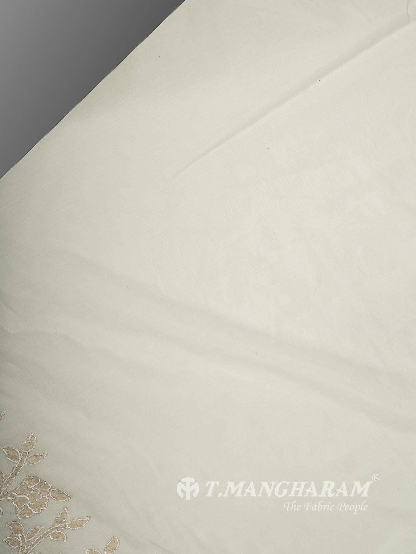 Cream Cotton Embroidery Fabric