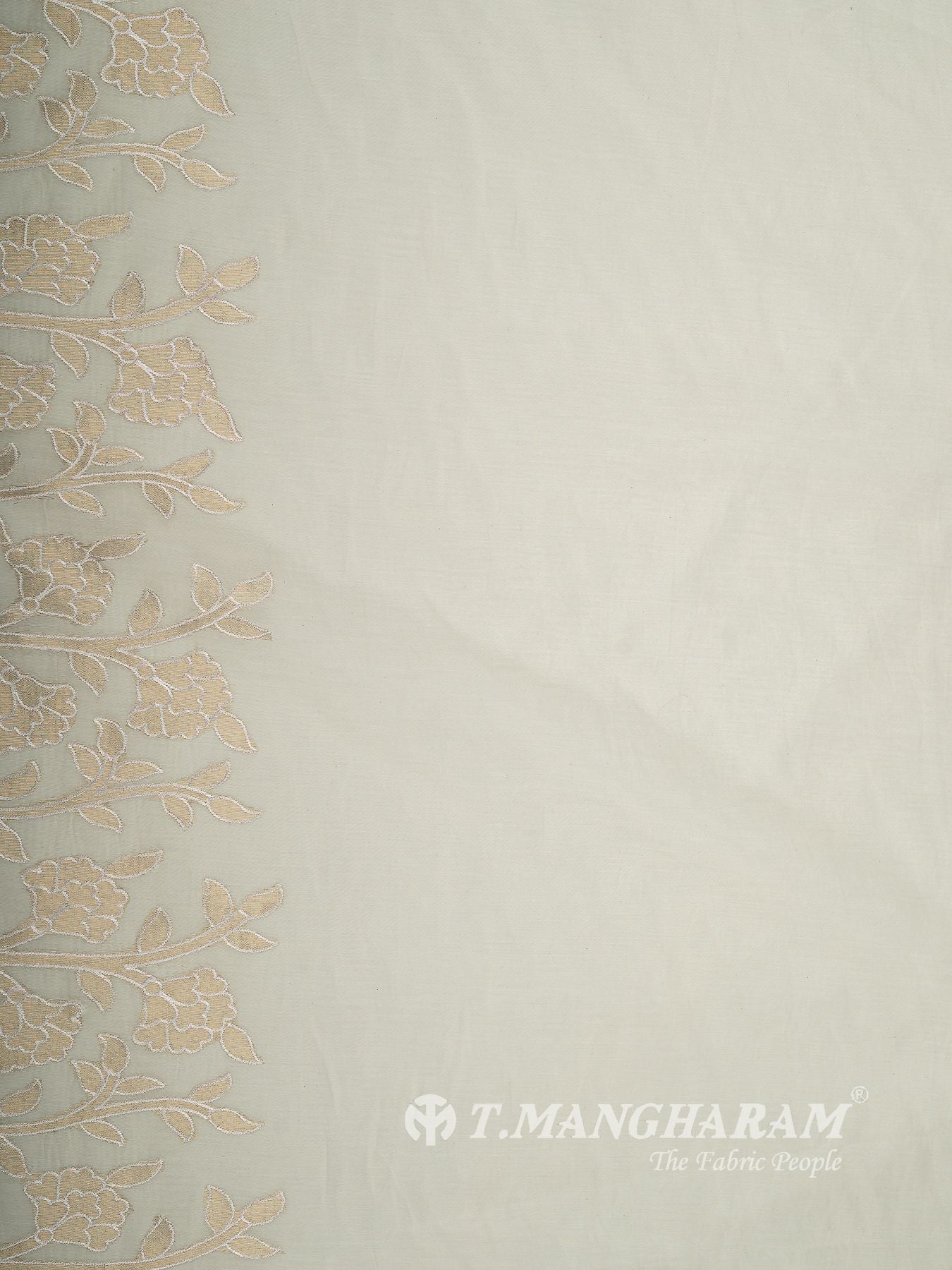 Cream Cotton Embroidery Fabric