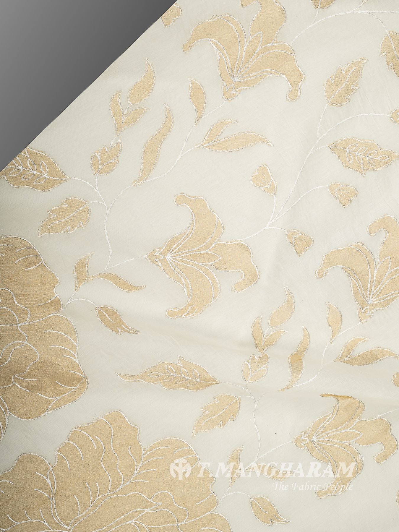 Cream Cotton Embroidery Fabric