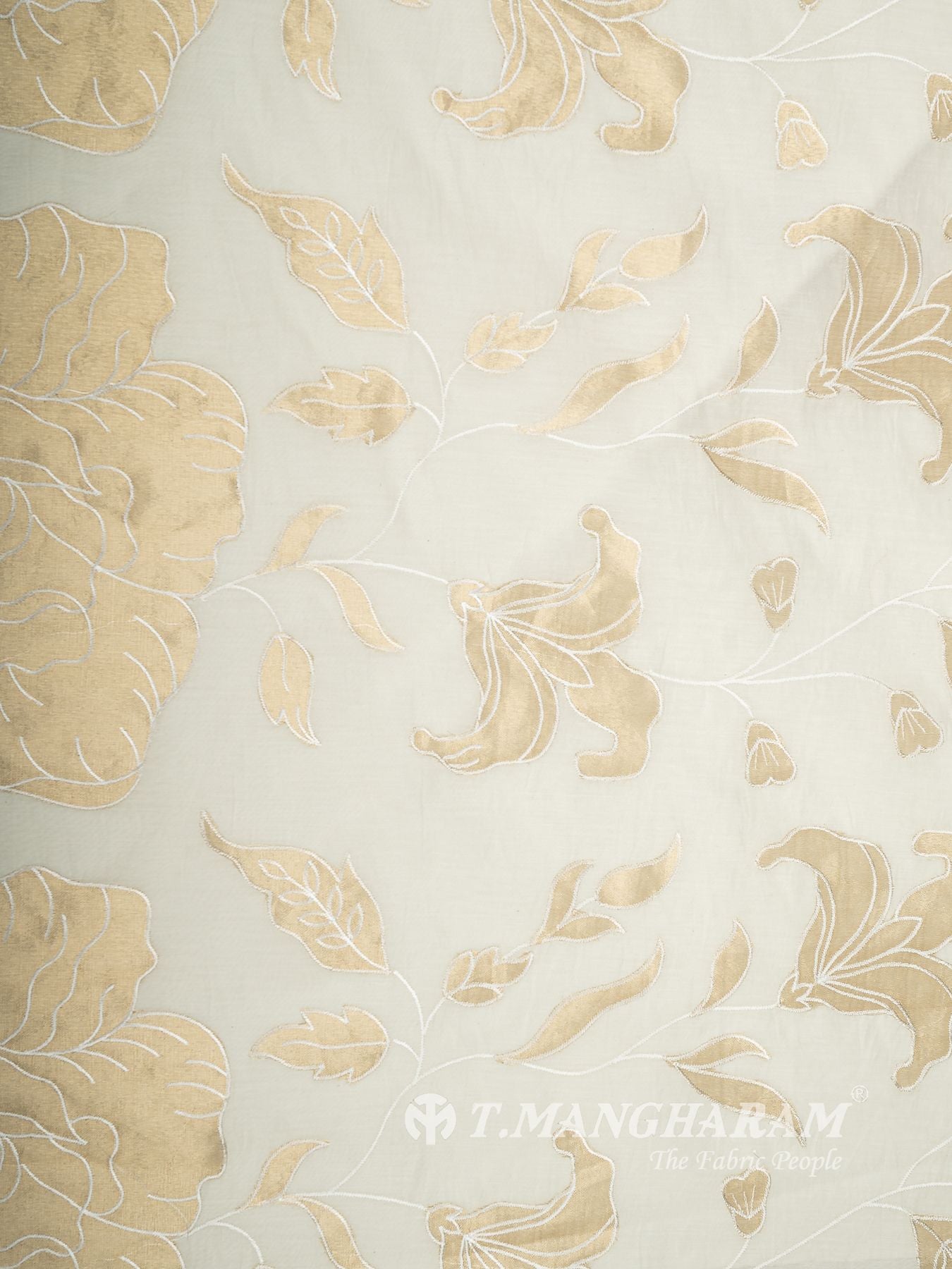 Cream Cotton Embroidery Fabric