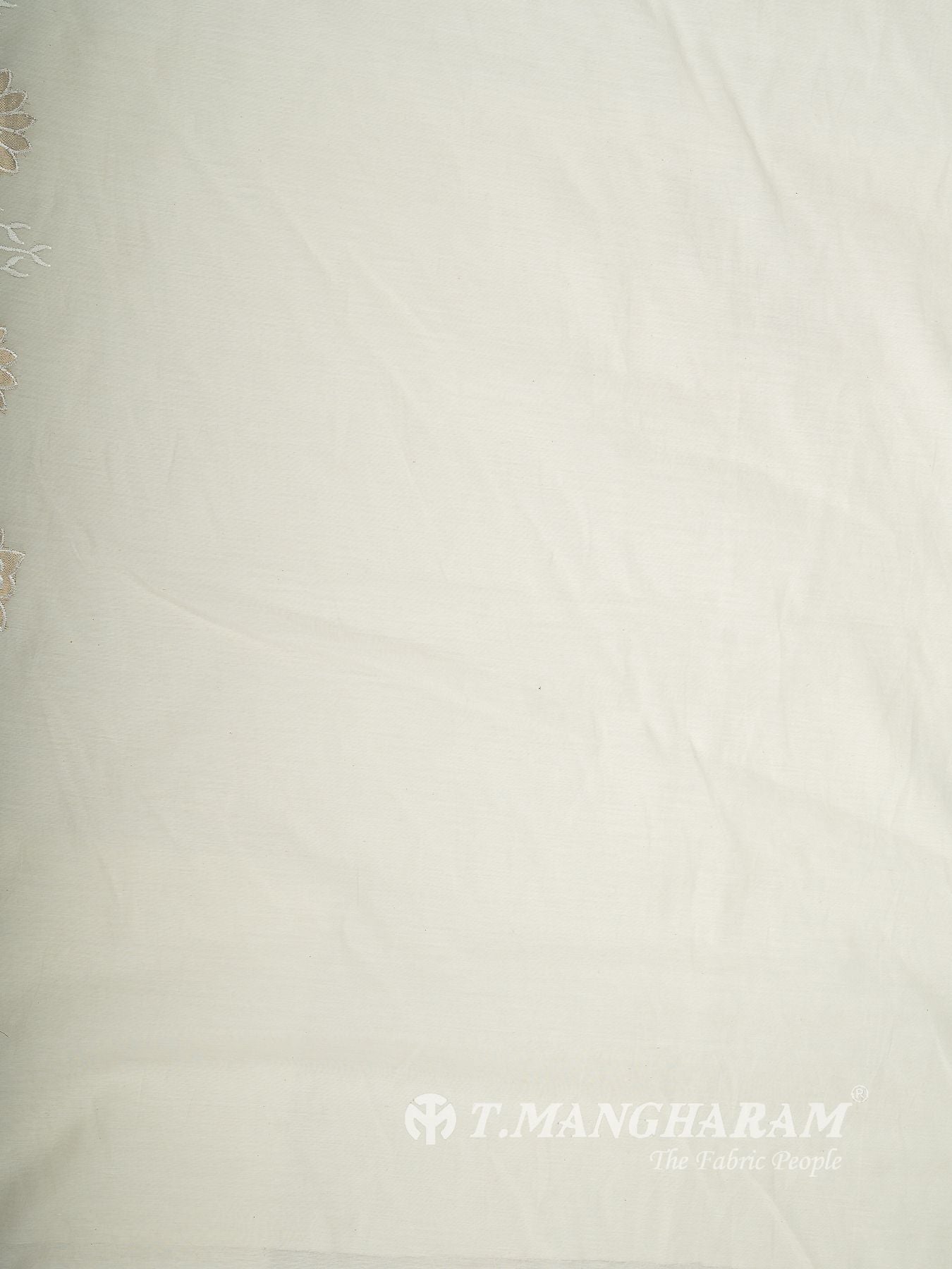 Cream Cotton Embroidery Fabric