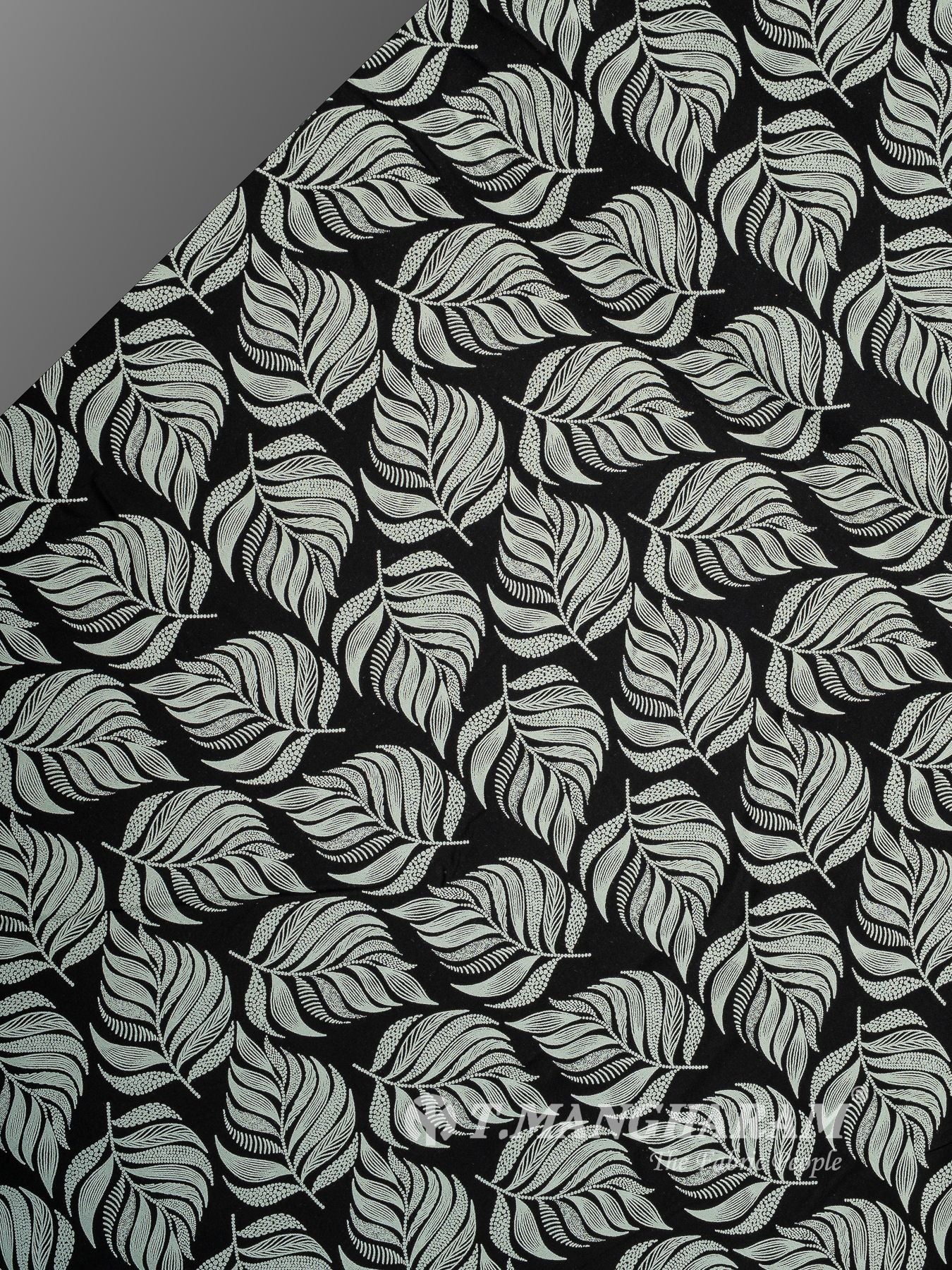 Black and White Rayon Cotton Fabric