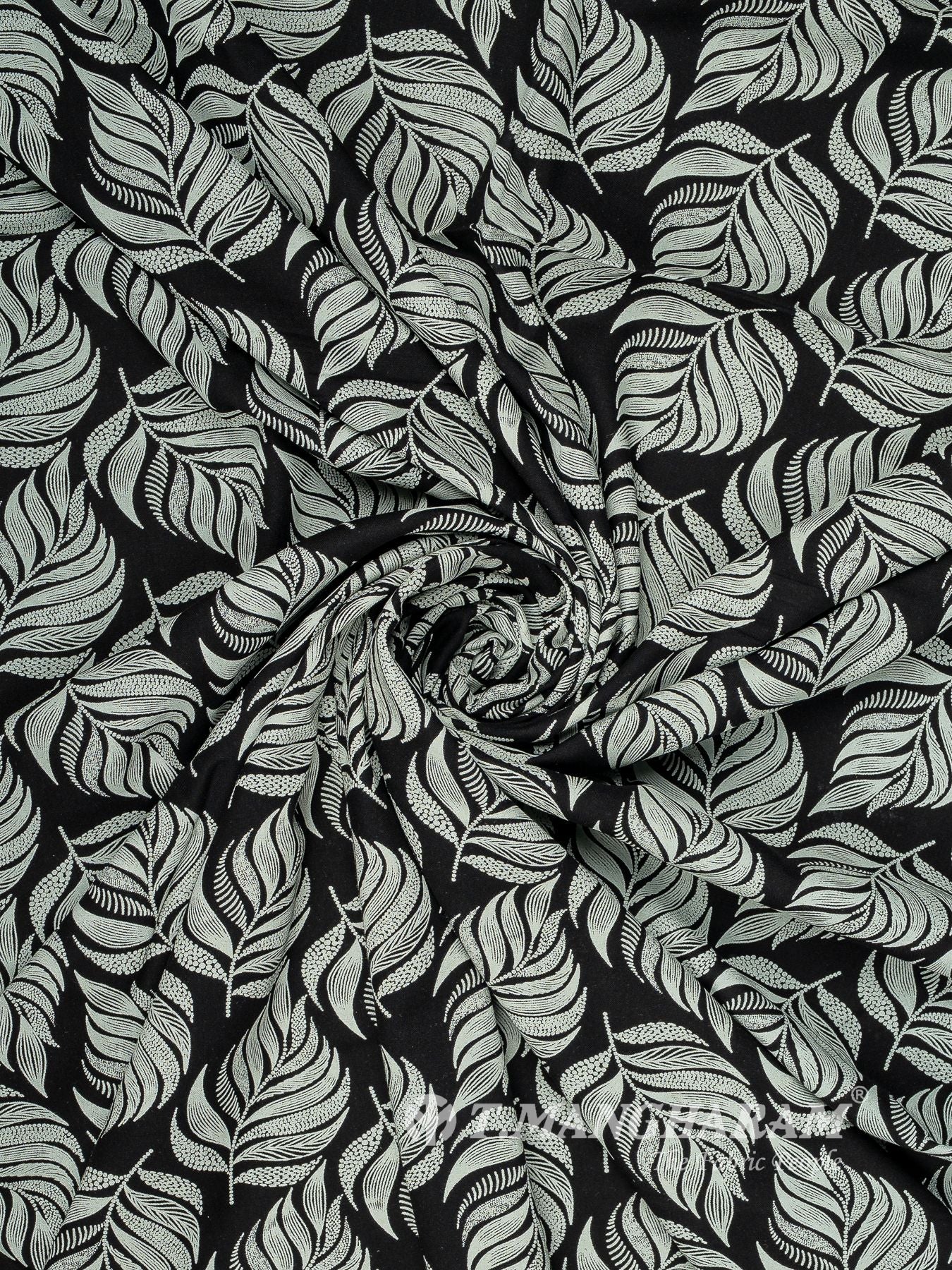 Black and White Rayon Cotton Fabric
