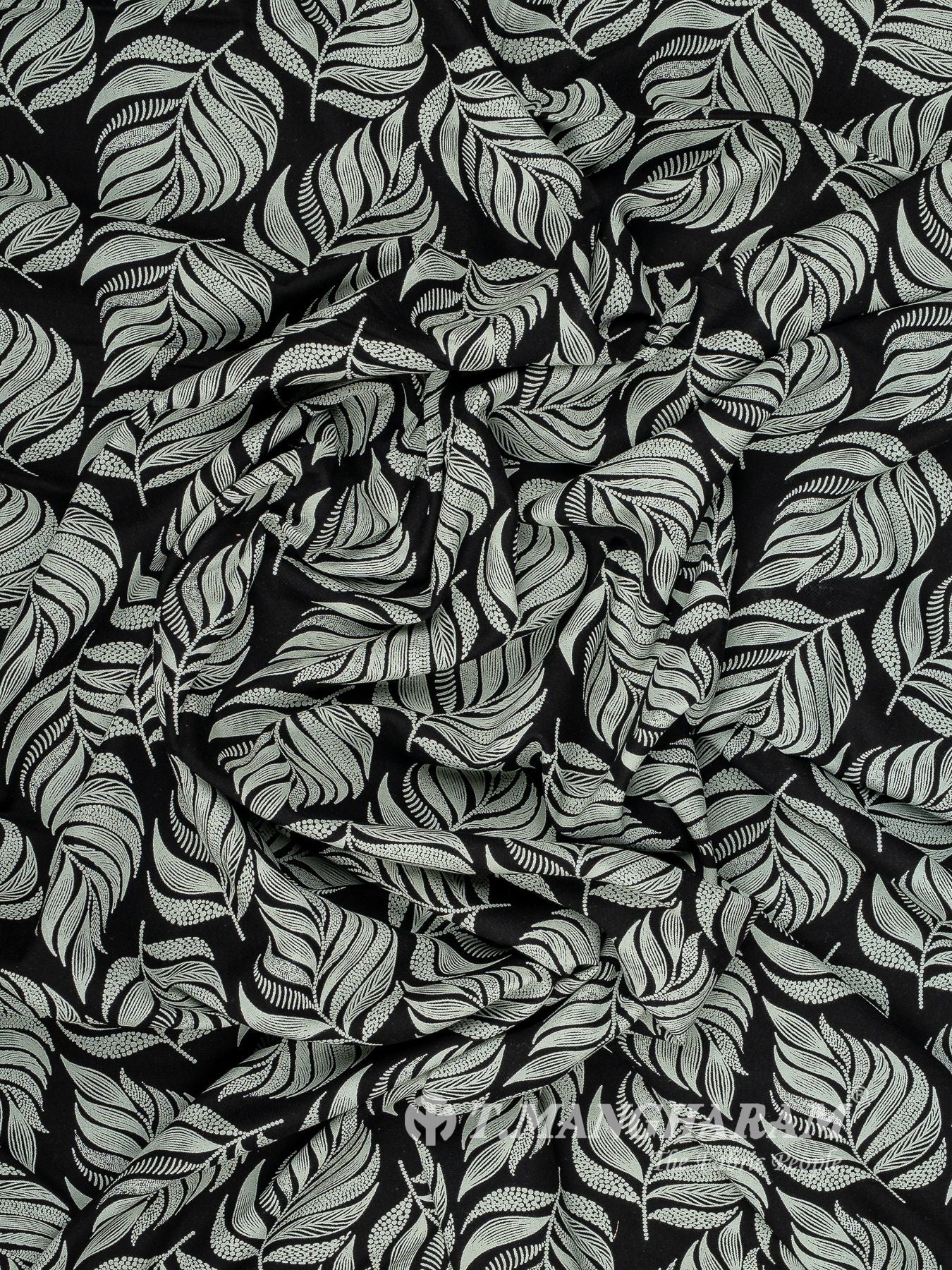 Black and White Rayon Cotton Fabric