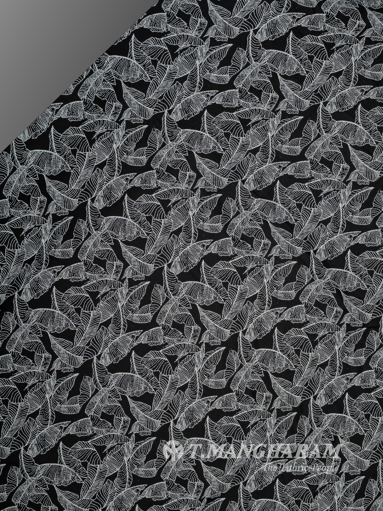 Black and White Rayon Cotton Fabric