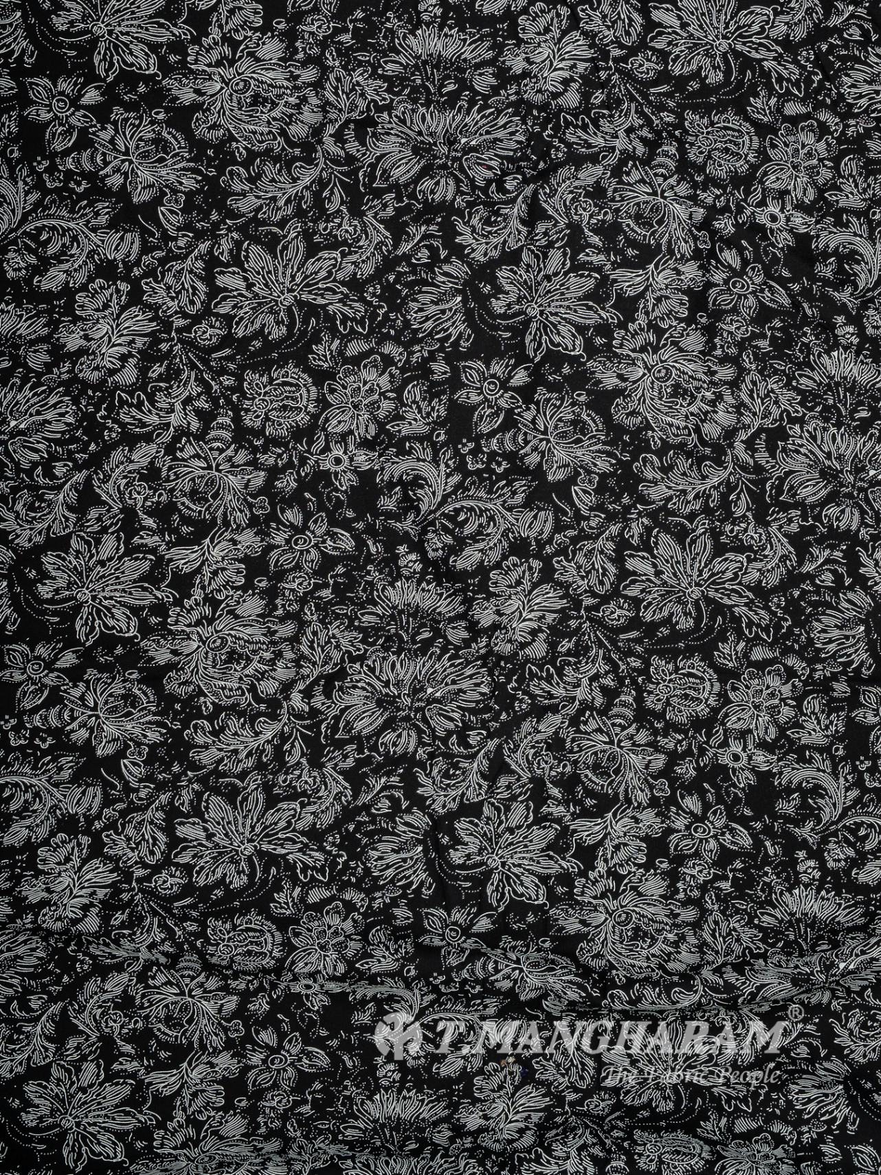 Black and White Rayon Cotton Fabric