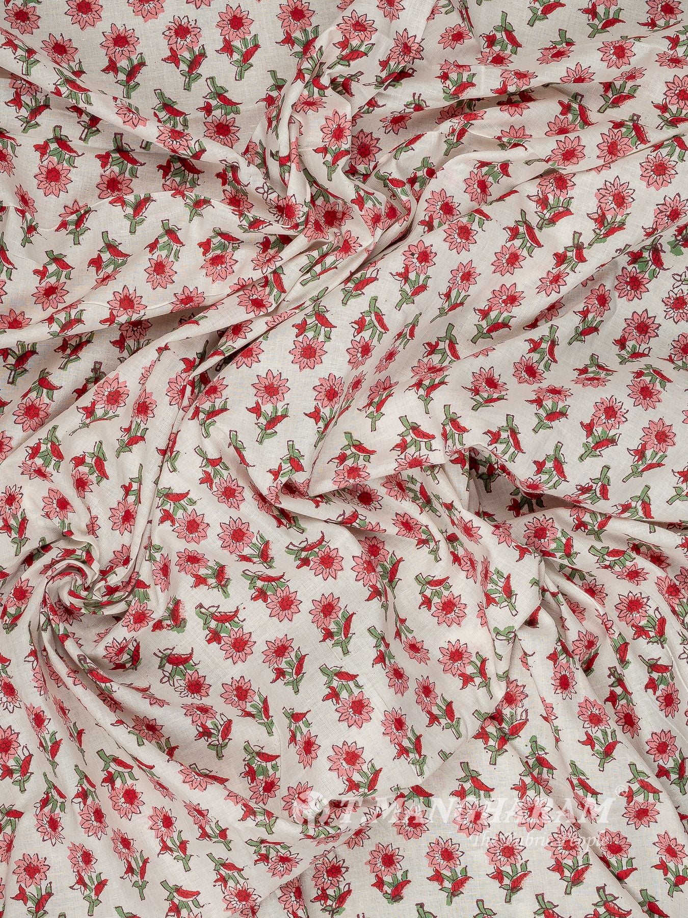 Cream Cotton Fabric - EC16023