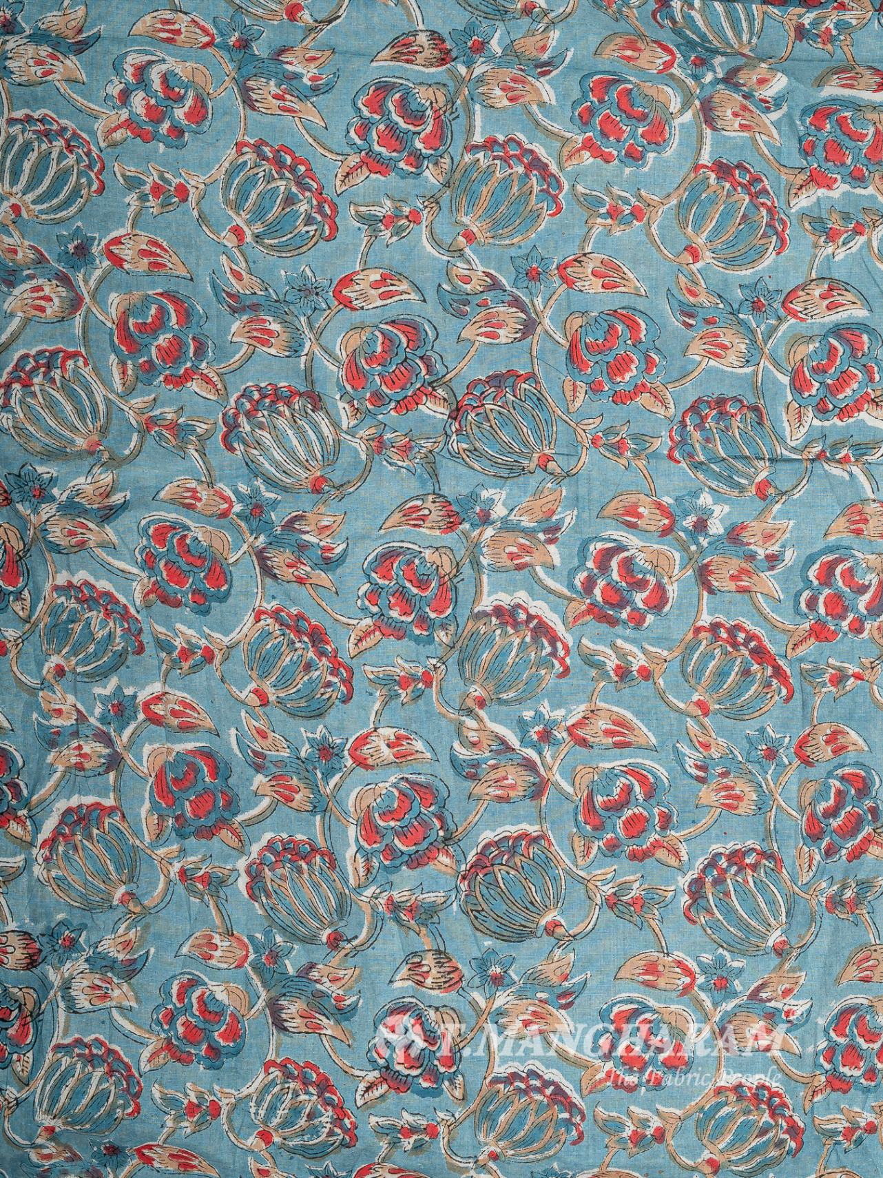 Blue Cotton Fabric - EC16038