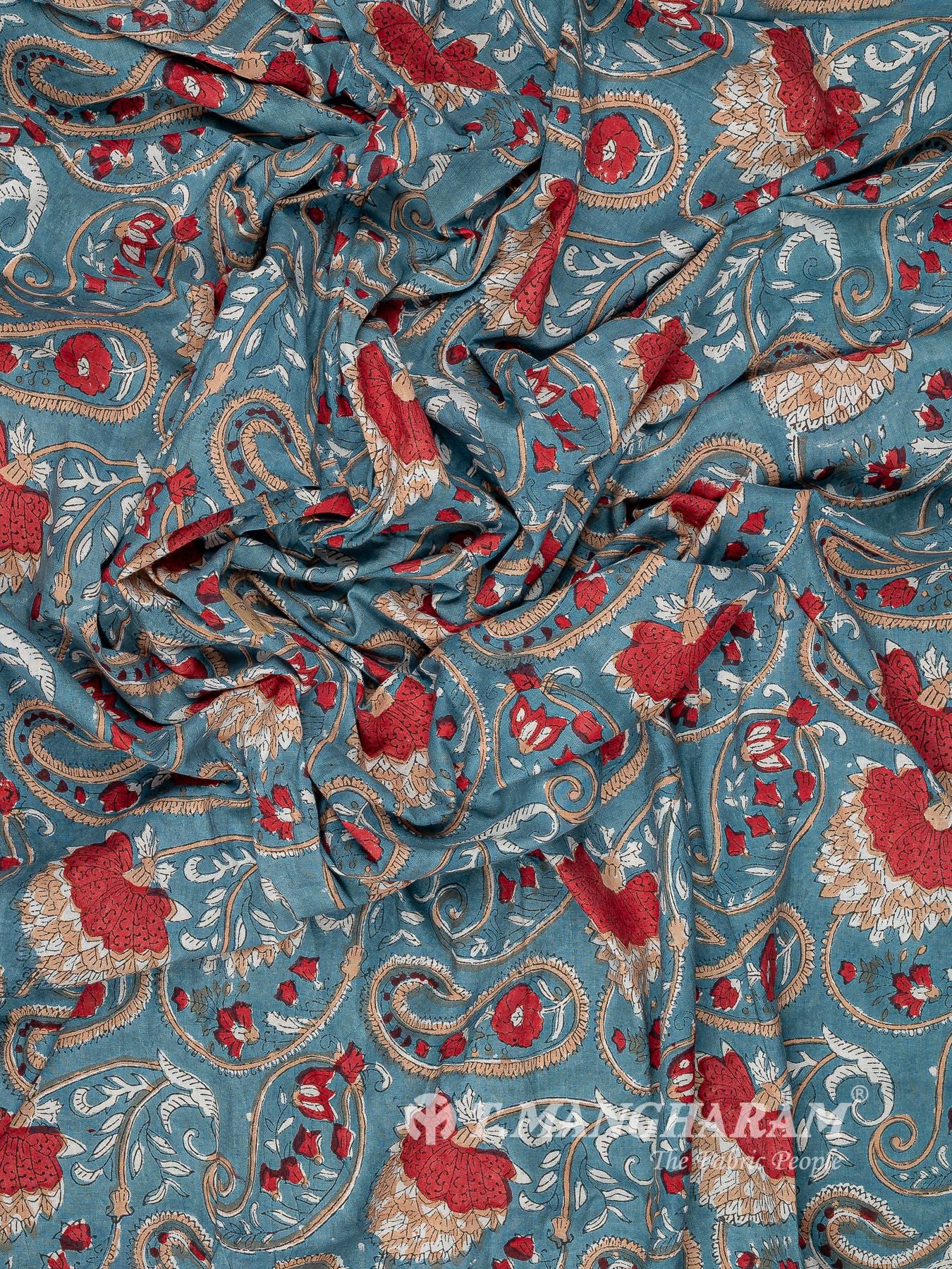 Blue Cotton Fabric - EC16058