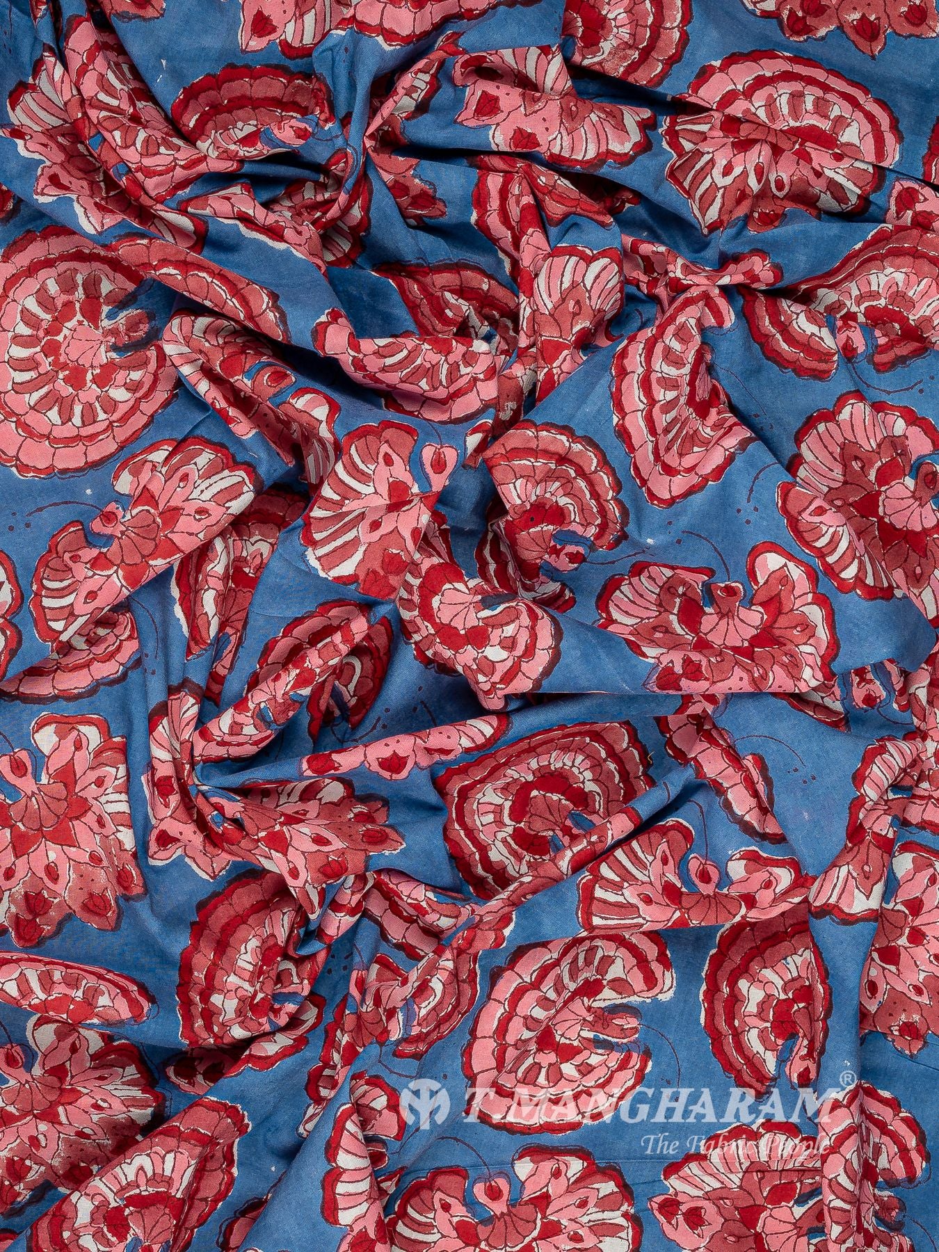 Blue Cotton Fabric - EC16031