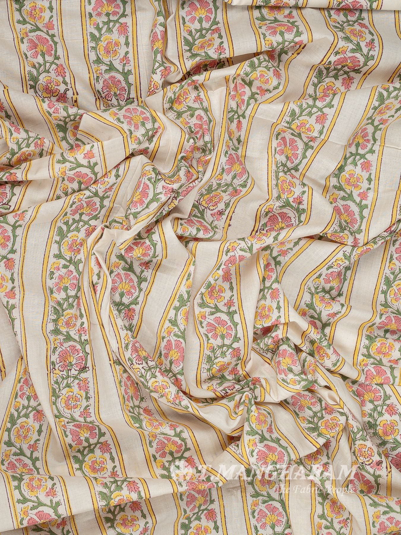 Cream Cotton Fabric - EC16027
