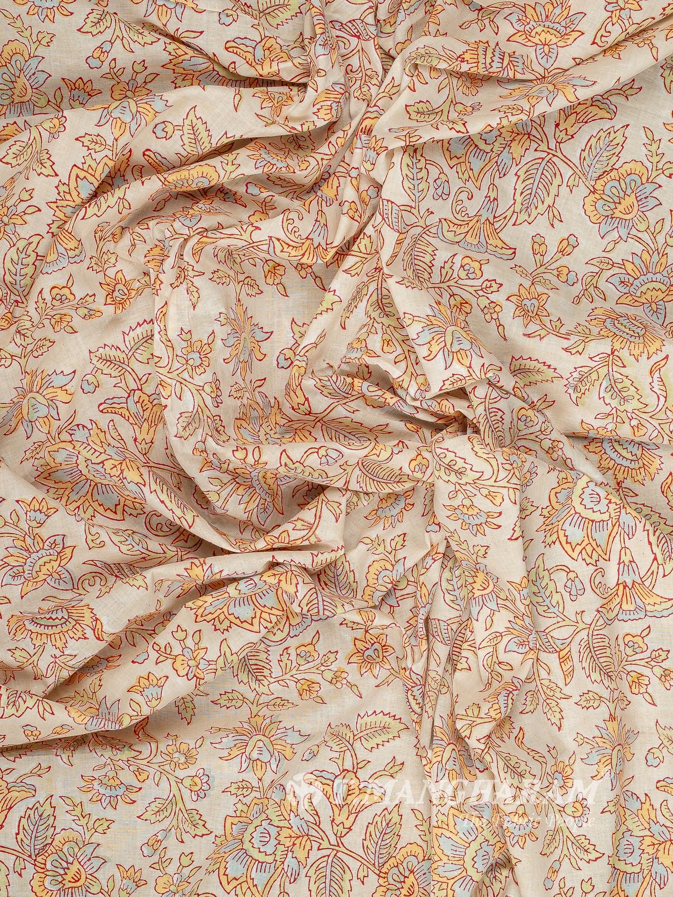 Beige Cotton Fabric - EC16015